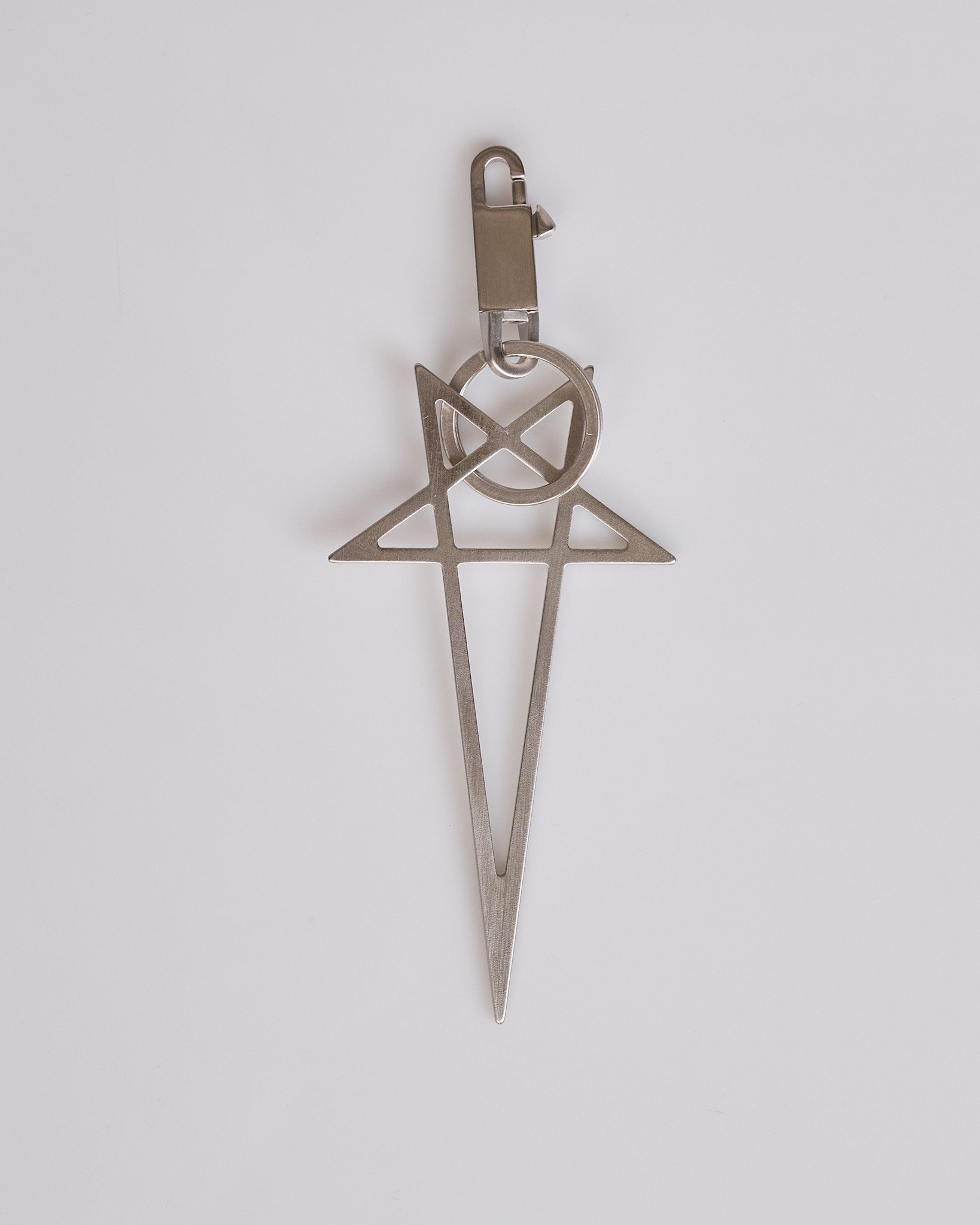 Rick Owens Big Pentagram Keychain Palladio