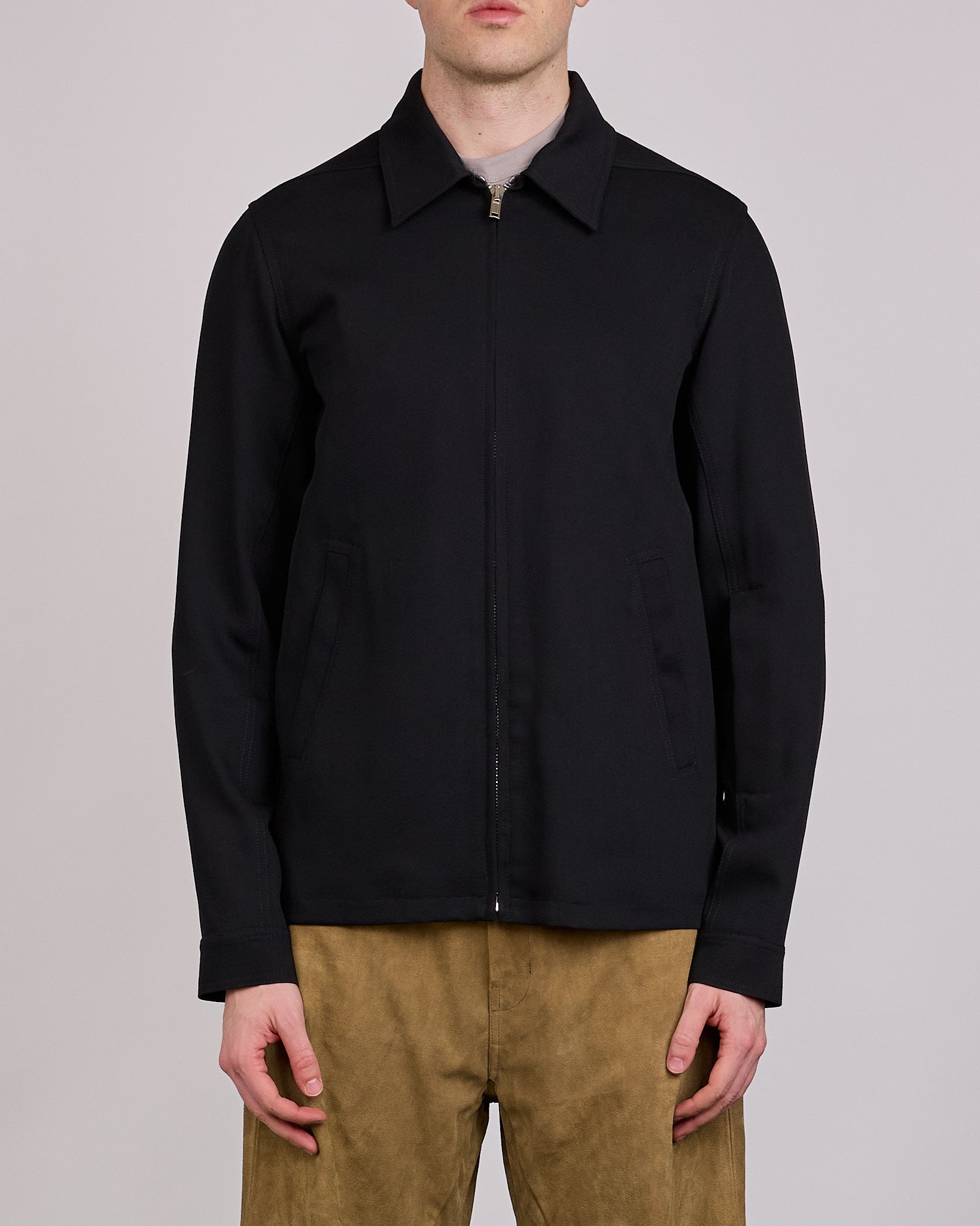 Rick Owens Brad Jacket Twisted Wool Black
