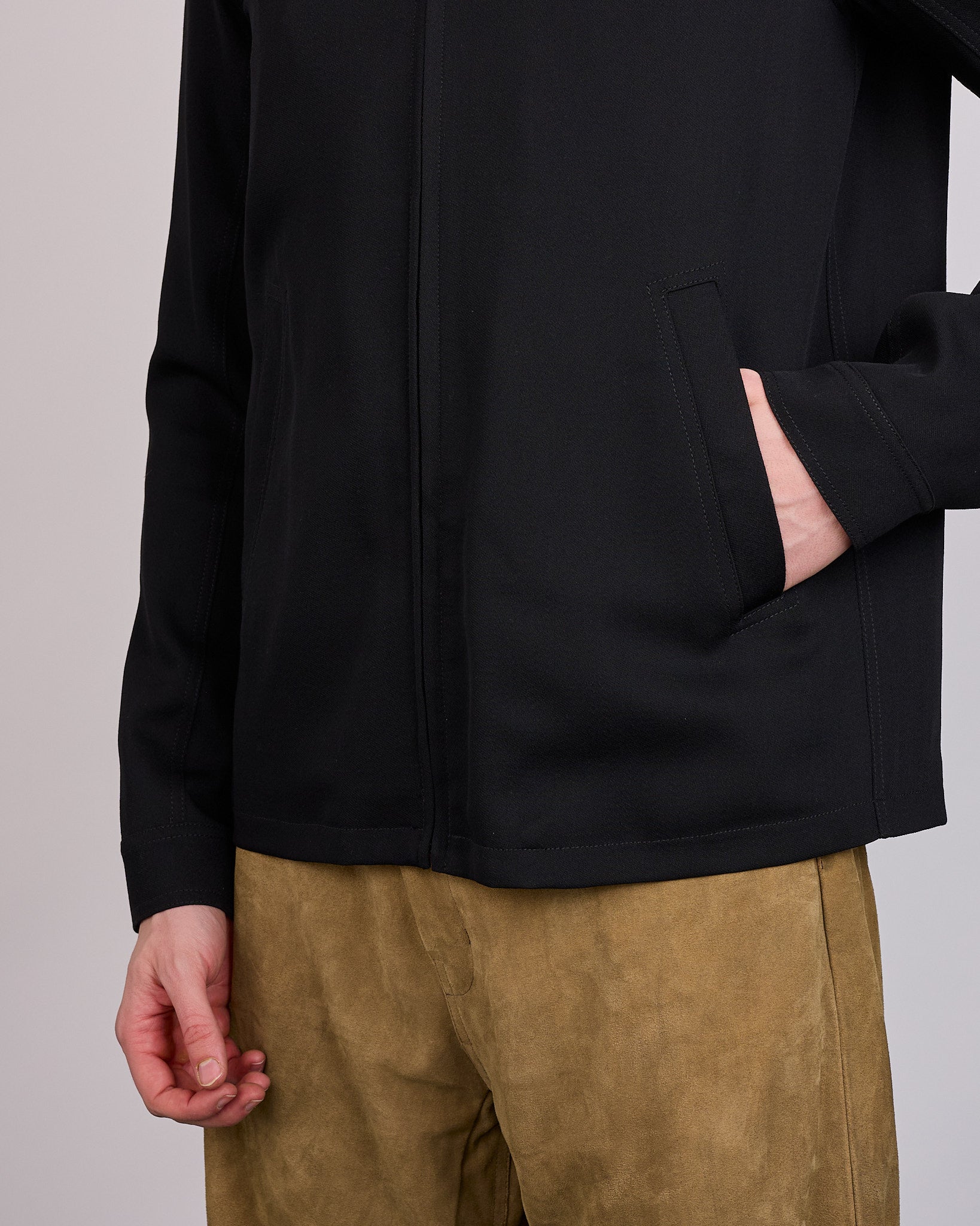 Rick Owens Brad Jacket Twisted Wool Black