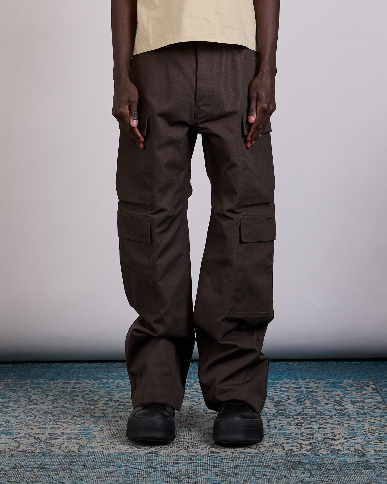 Rick Owens Geth Cargo Jean Cordura Cotton Dark Dust