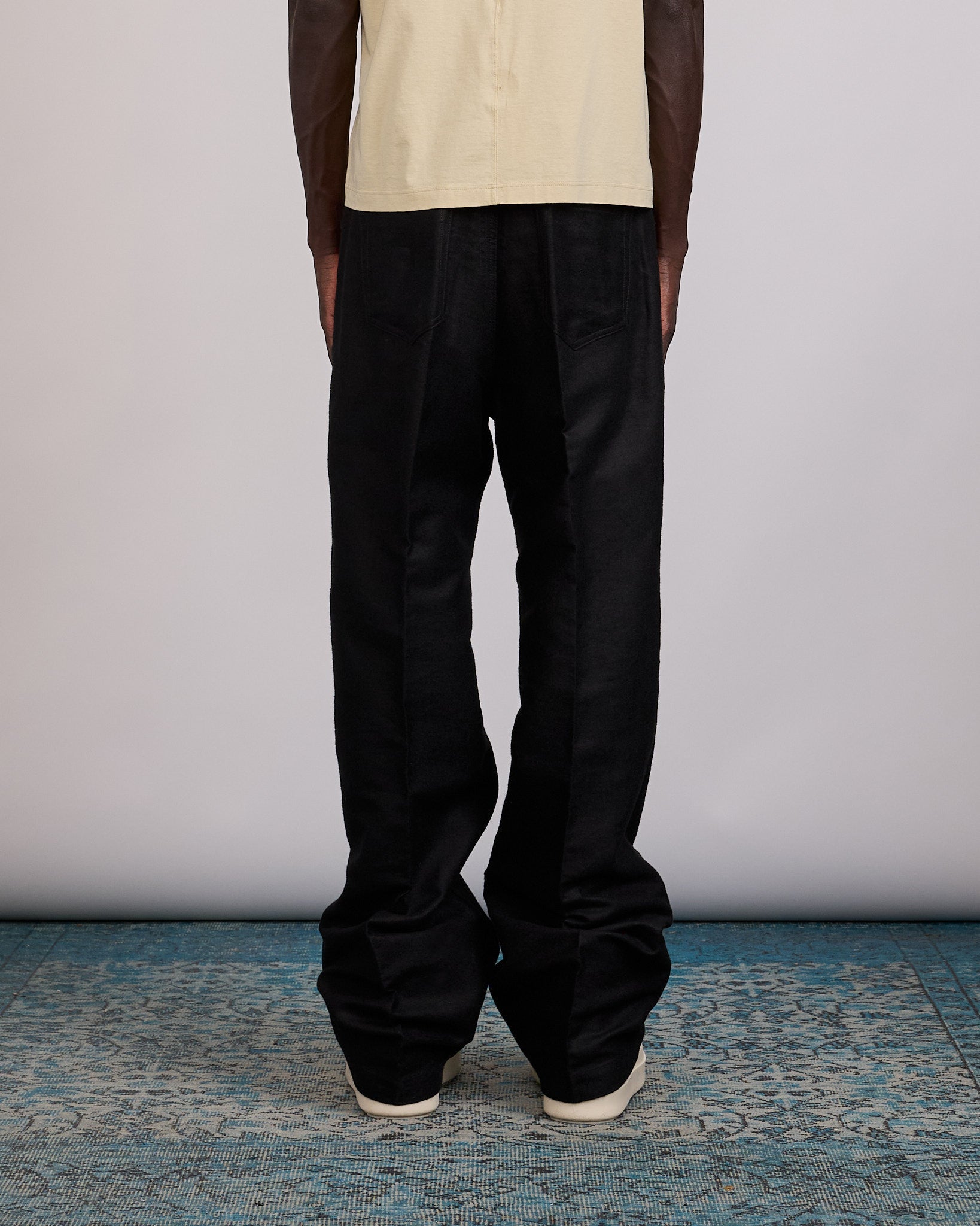 Rick Owens Geth Jean Ramie Moleskin Black