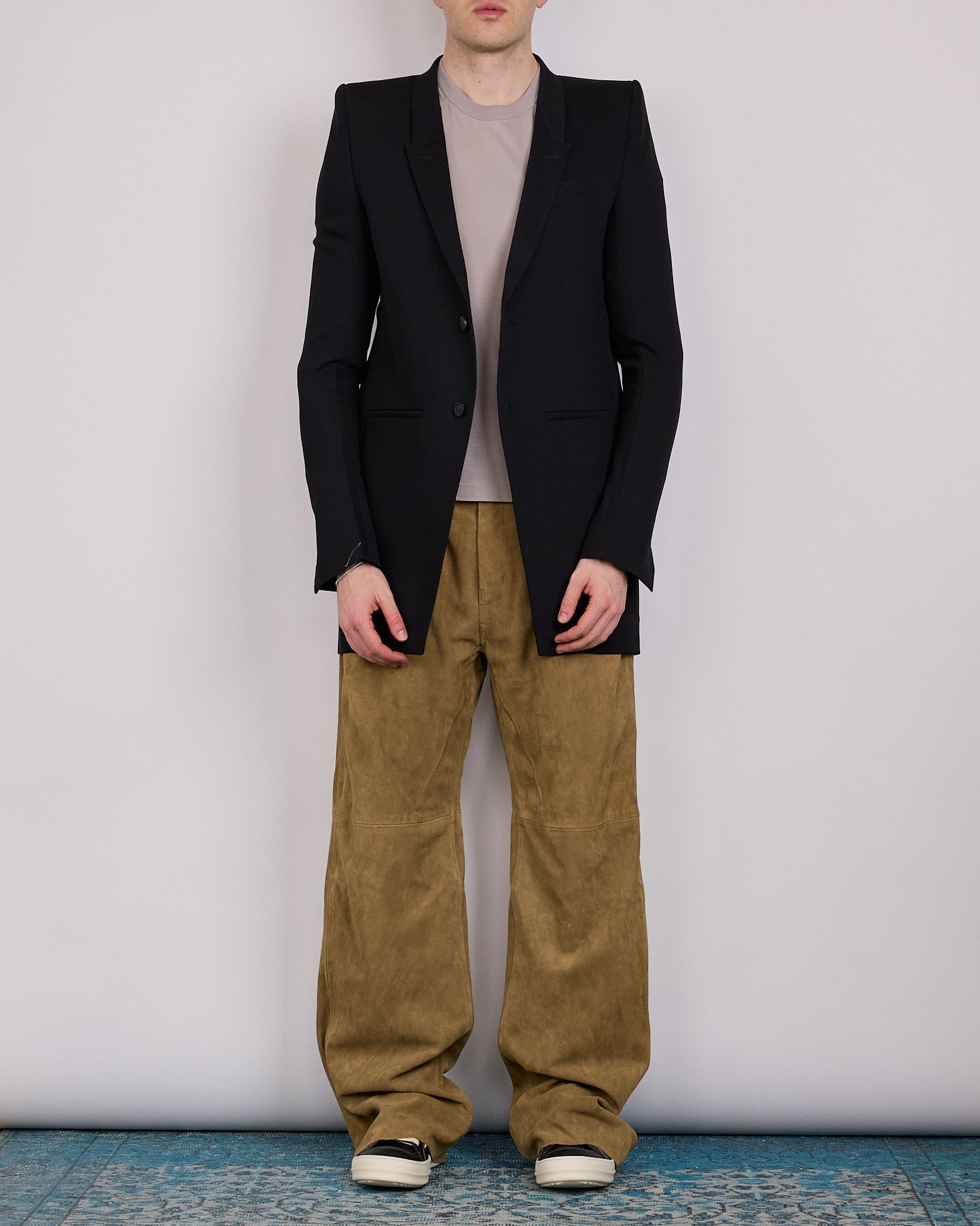 Rick Owens Larry Neue Blazer Twisted Wool Black