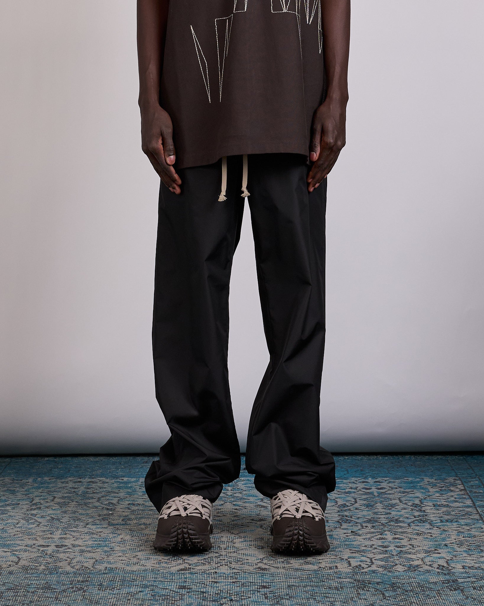 Rick Owens x Moncler Drawstring Taffeta Pant Black