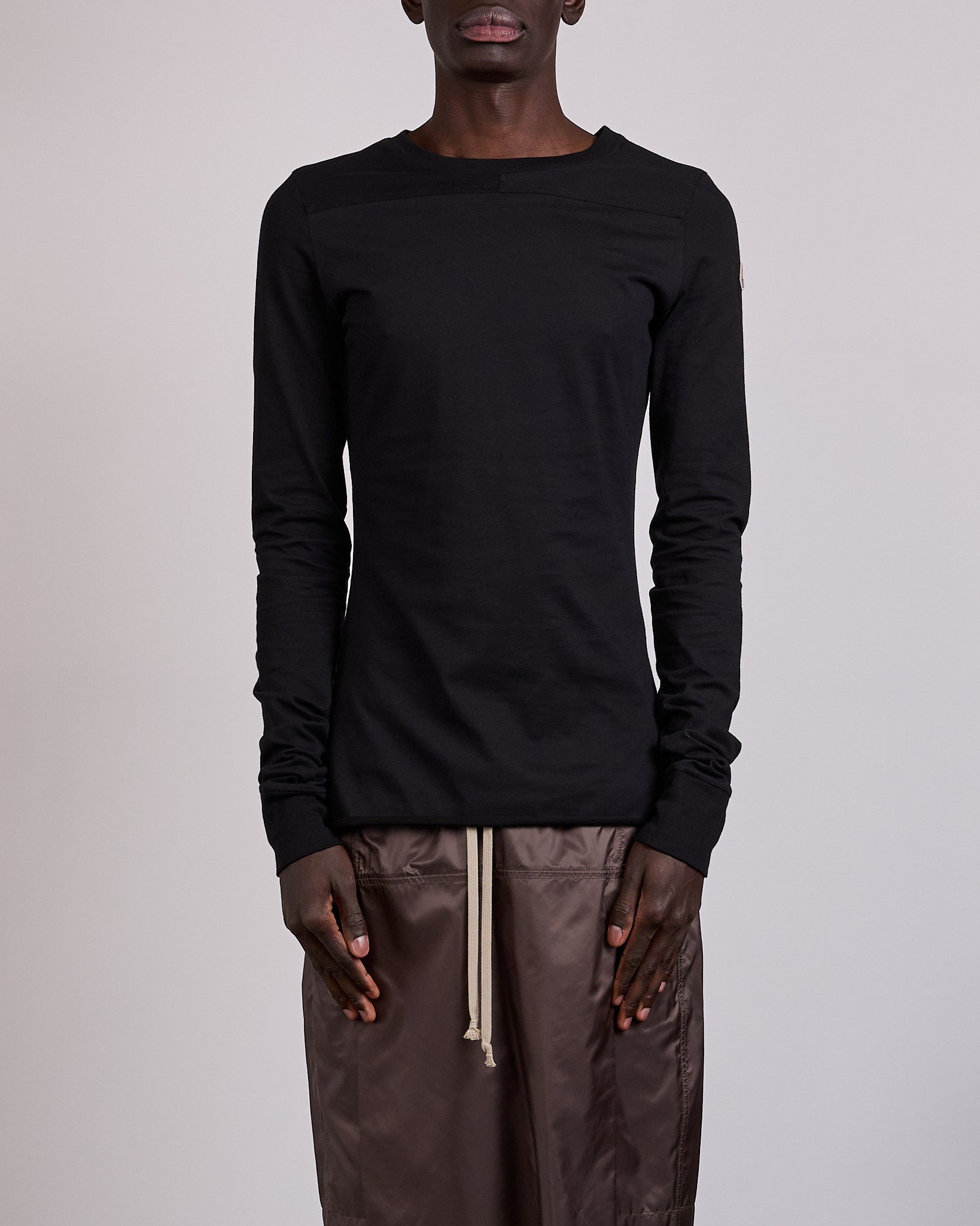 Rick Owens x Moncler Girder Jersery Long Sleeve T-Shirt Black