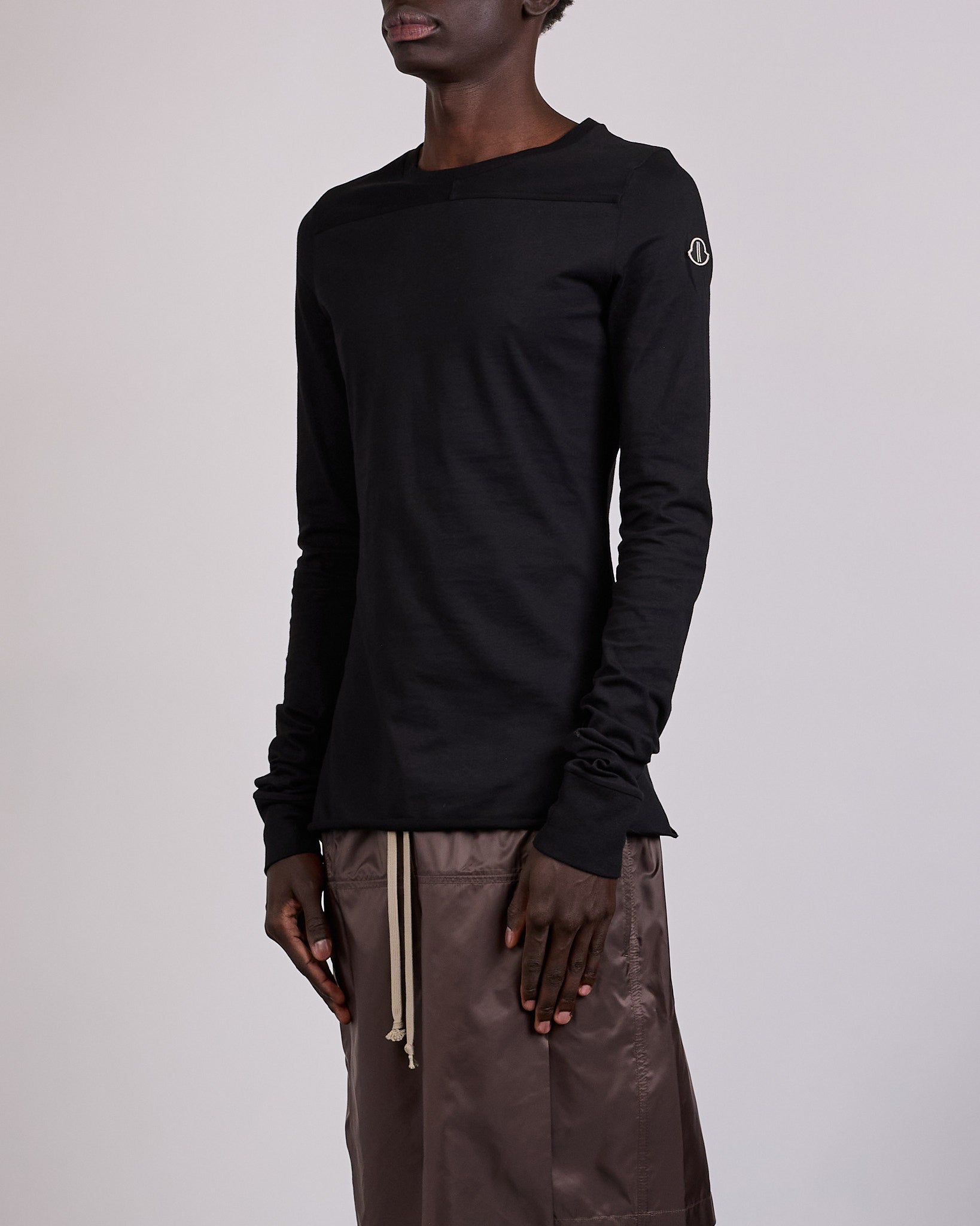 Rick Owens x Moncler Girder Jersery Long Sleeve T-Shirt Black