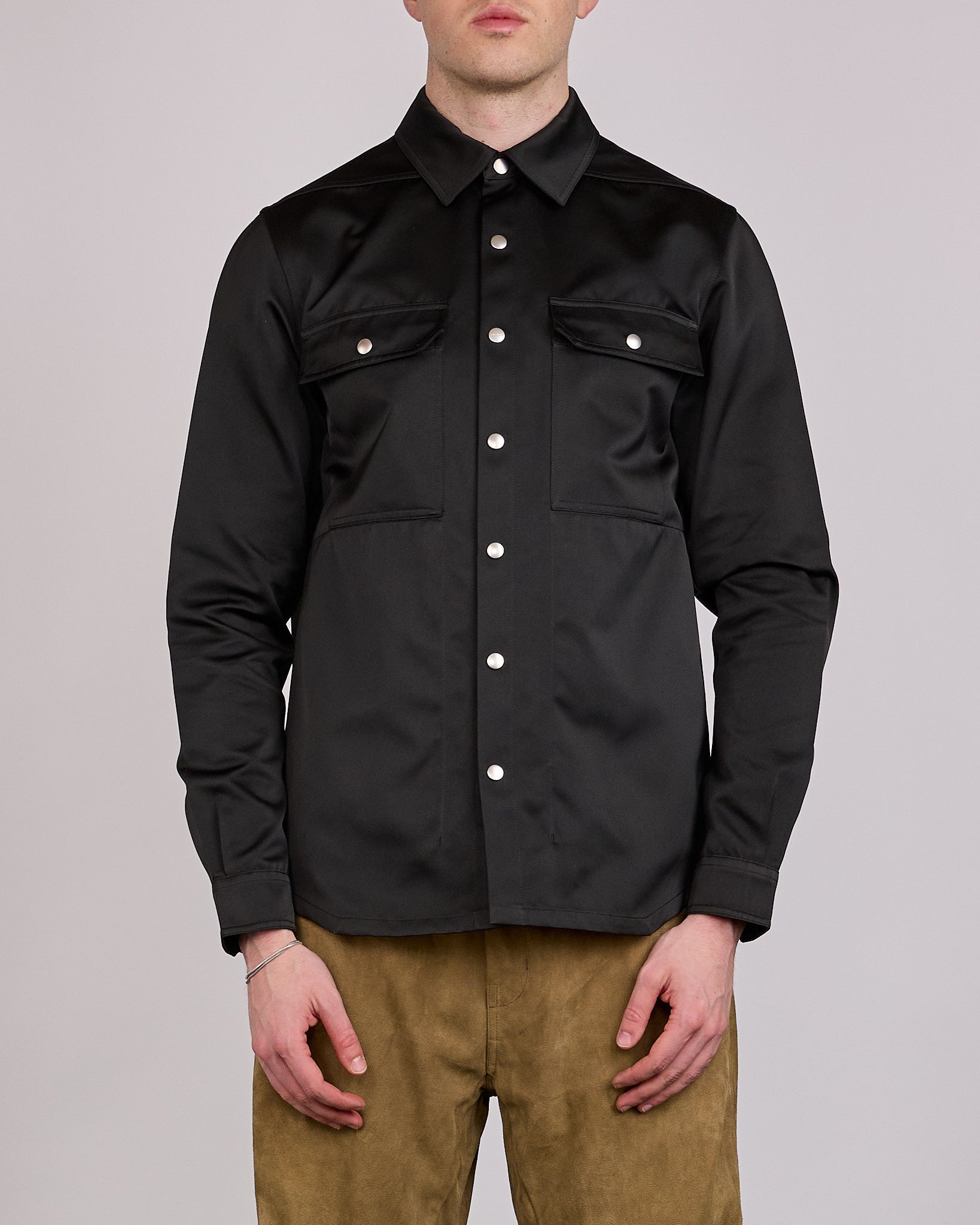 Rick Owens Outershirt Tech Duchesse Black