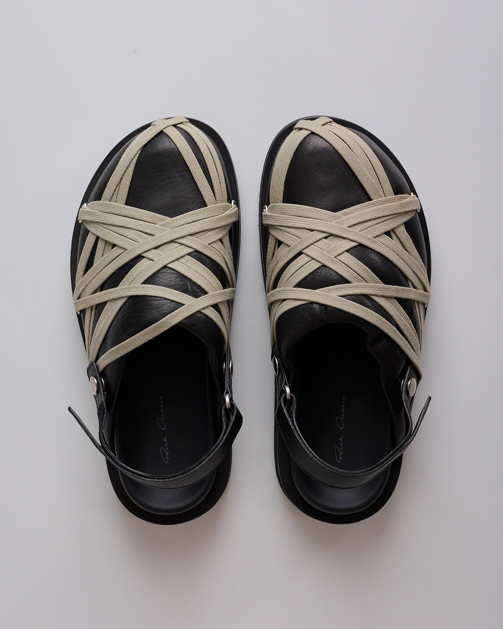 Rick Owens Padded Megalace Mule Black Pearl