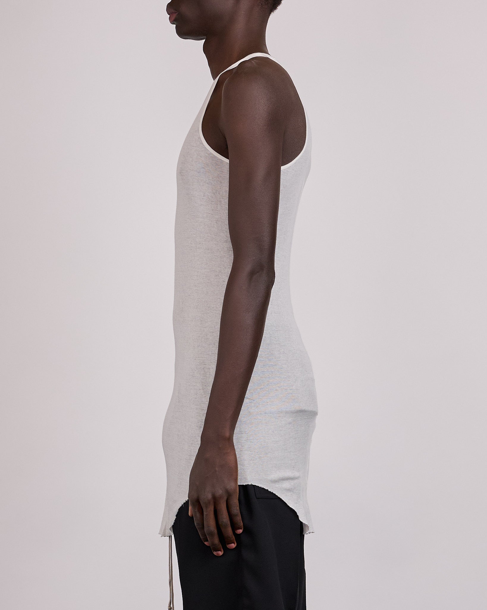 Rick Owens Runway Basic Rib Tank MR Milk Wash