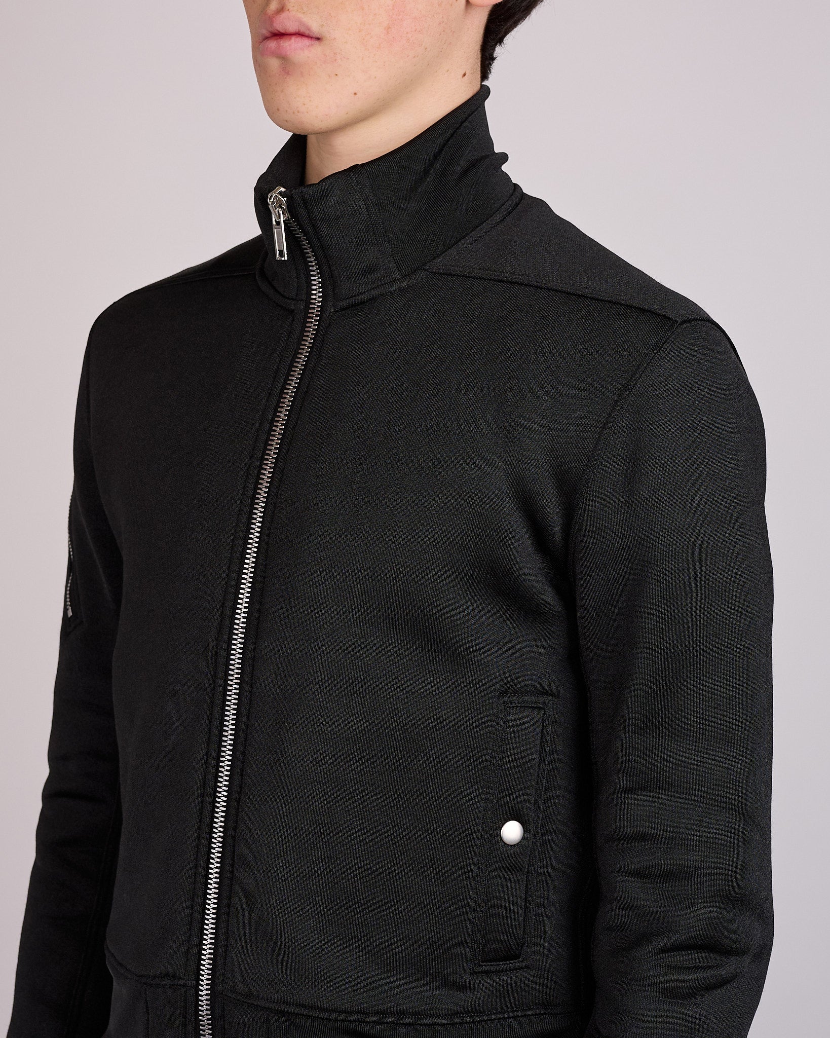Rick Owens Runway Bonotto Suicide Rev Track Jacket Black