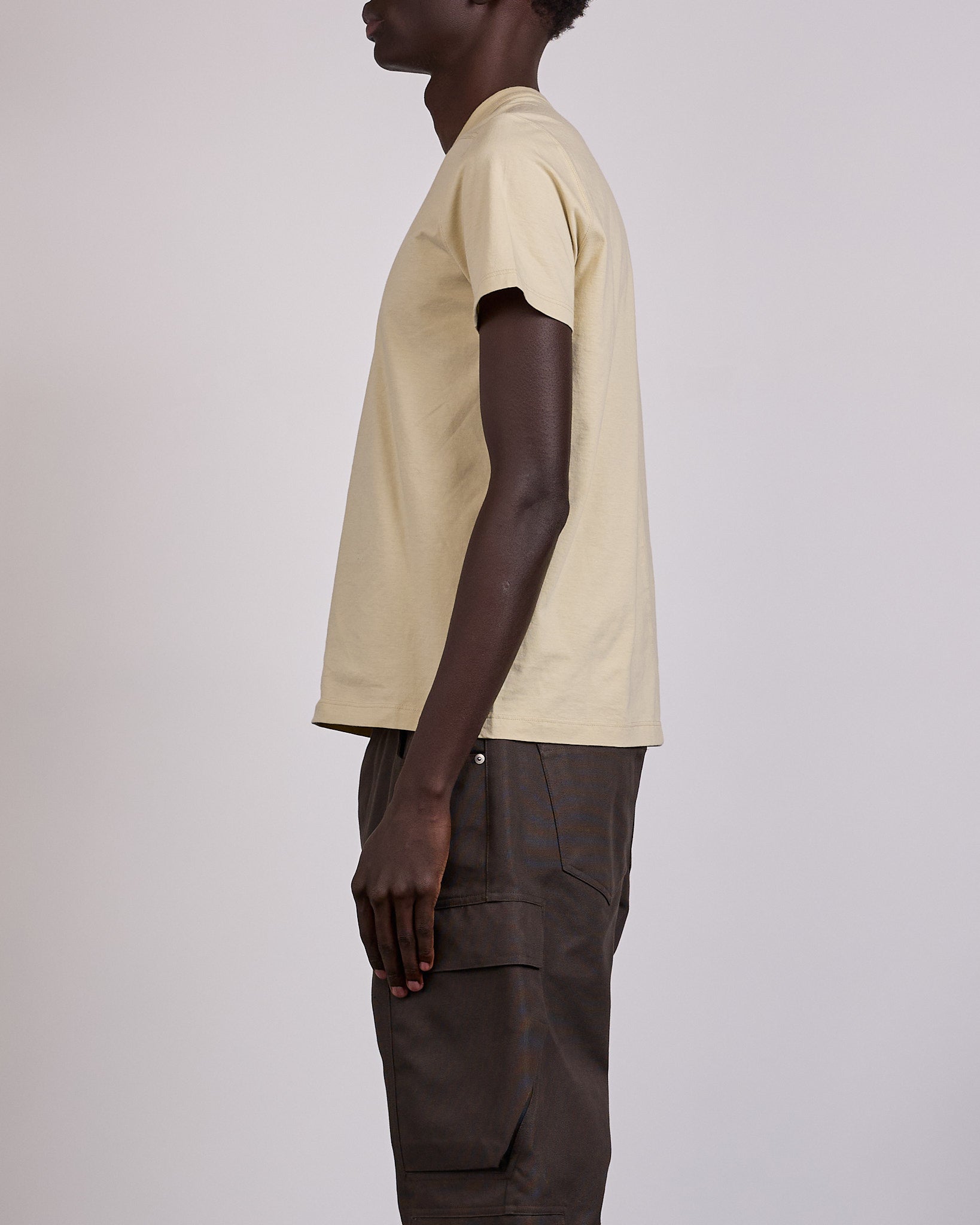 Rick Owens Short Level T-Shirt JA Classic Jersey Sand