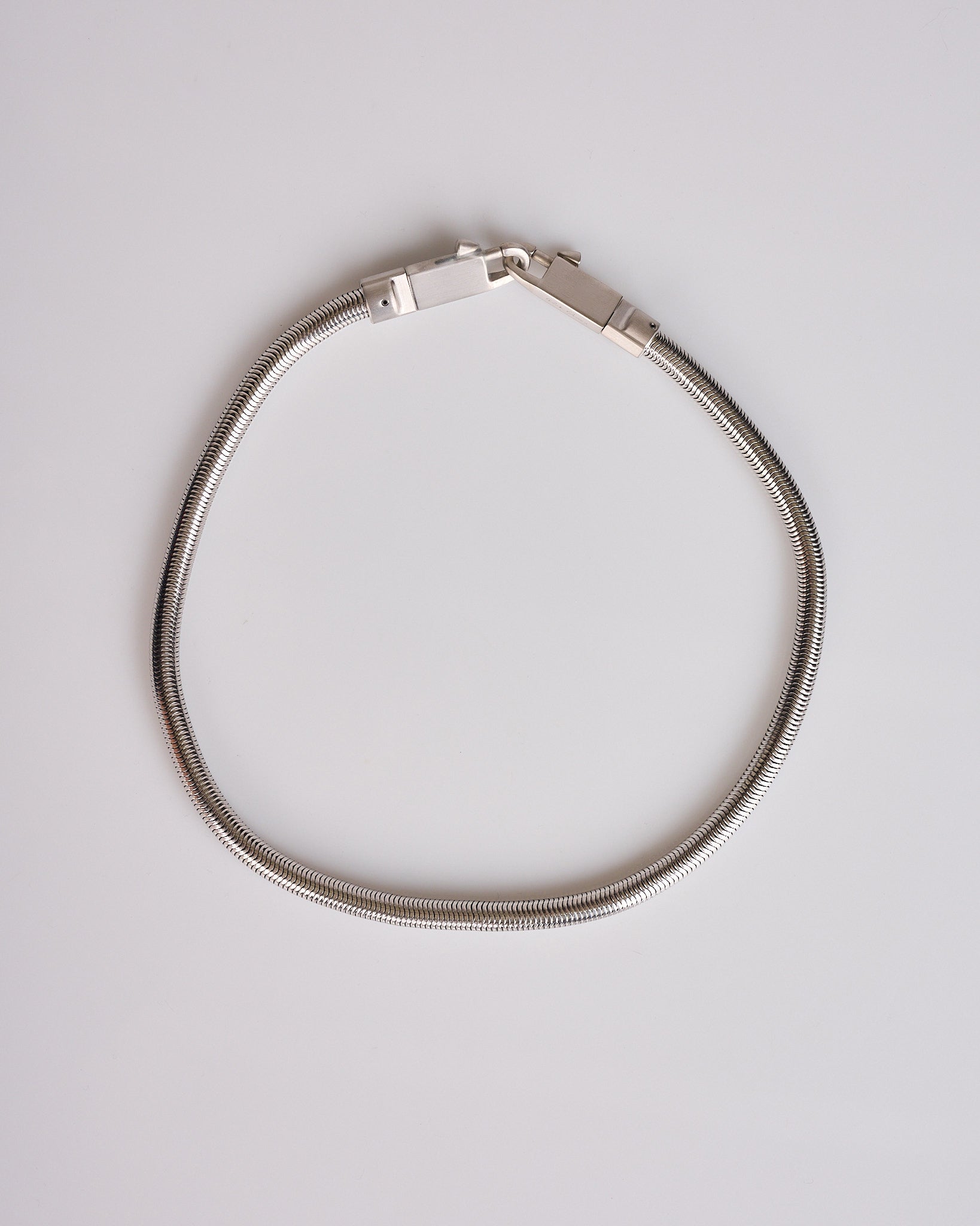Rick Owens Snake Chain Necklace Palladio