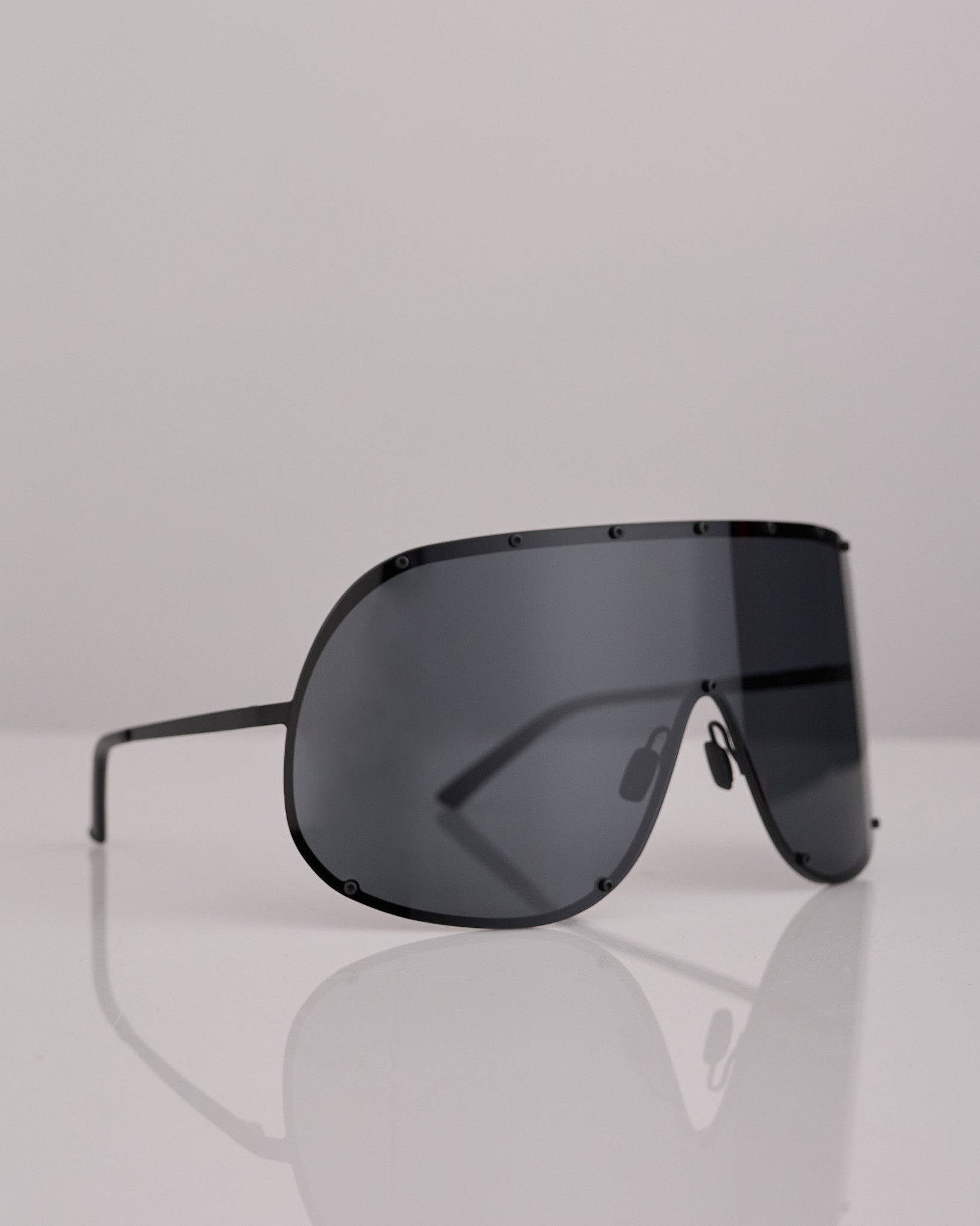 Rick Owens Tower Shield Sunglass Black Black