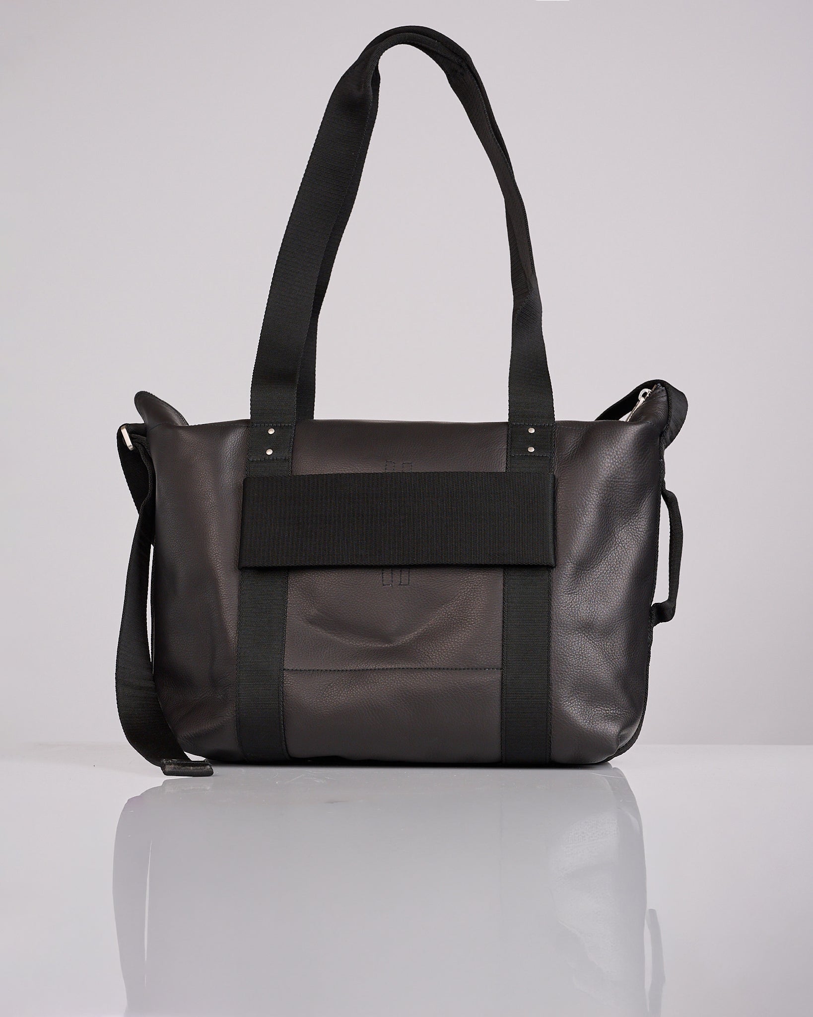Rick Owens Tower Trolley Bag Grainy Leather Black