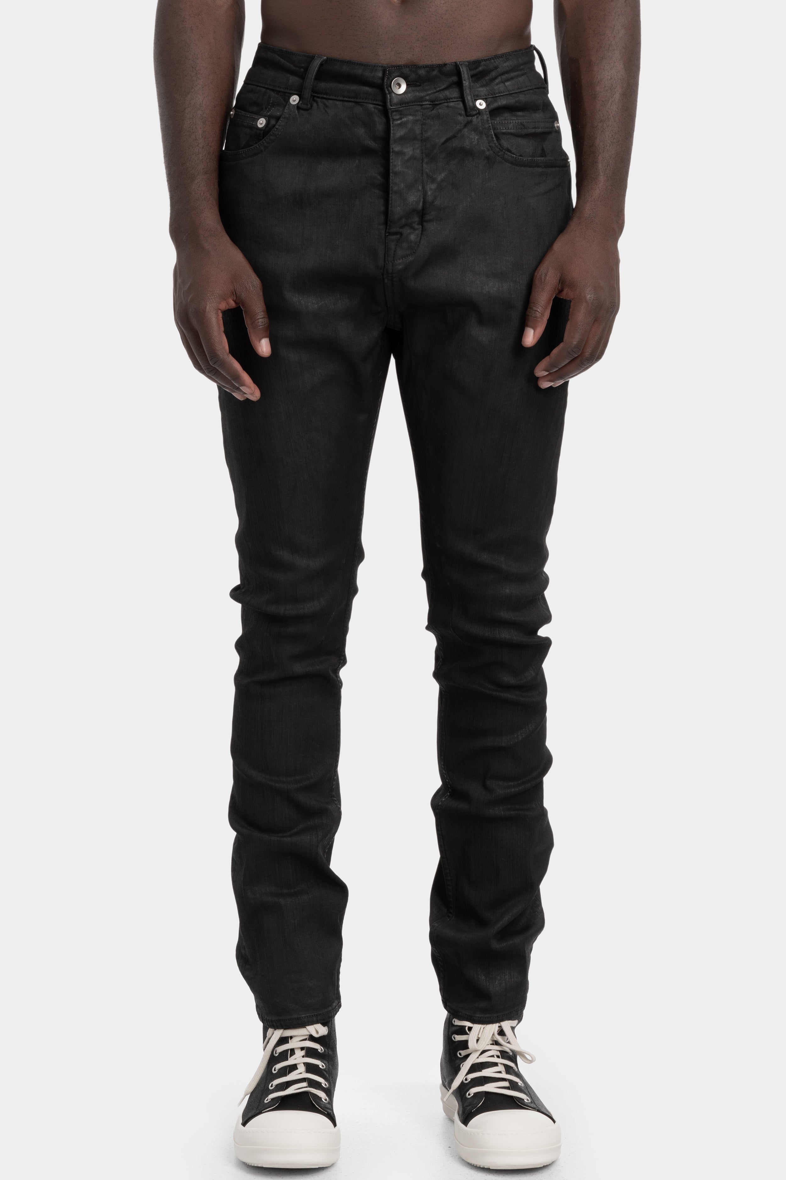 Detroit cut jeans, Black waxed