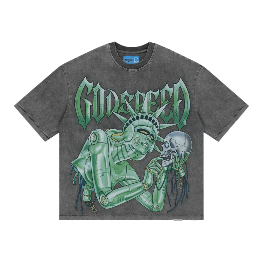 Godspeed "Freedoms Protocols" Tee (Grey Wash)