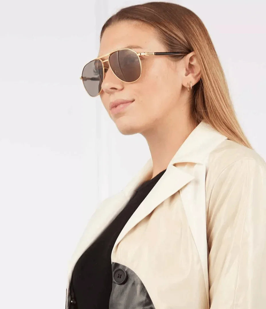 GUCCI GG1220S Gold-Gold-Brown Unisex Clear Sunglasses ✨
