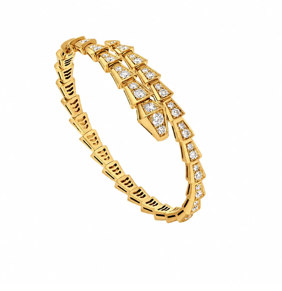 BVLGARI SERPENTI VIPER Rose-Gold-White Bracelet ✨