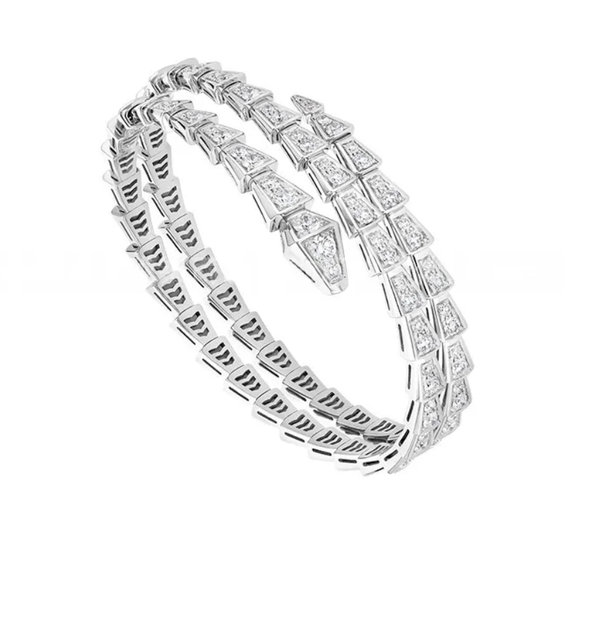 BVLGARI SERPENTI VIPER Rose-Gold-White Bracelet ✨