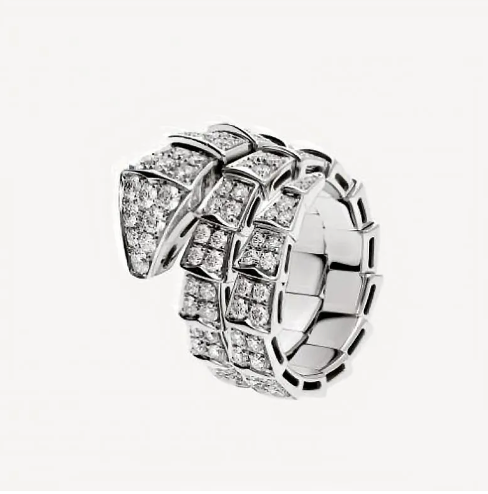 BVLGARI SERPENTI VIPER Rose-Gold-White Rings ✨