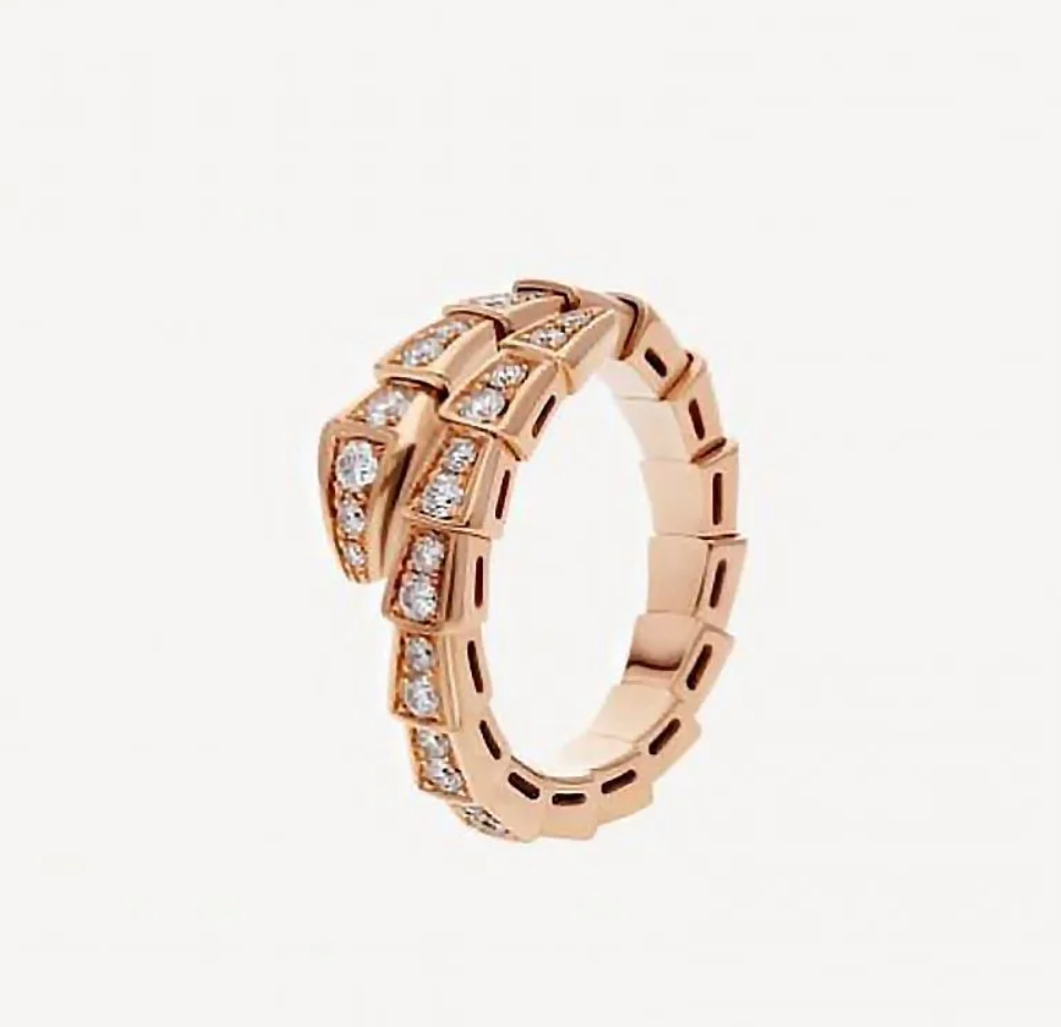 BVLGARI SERPENTI VIPER Rose-Gold-White Rings ✨