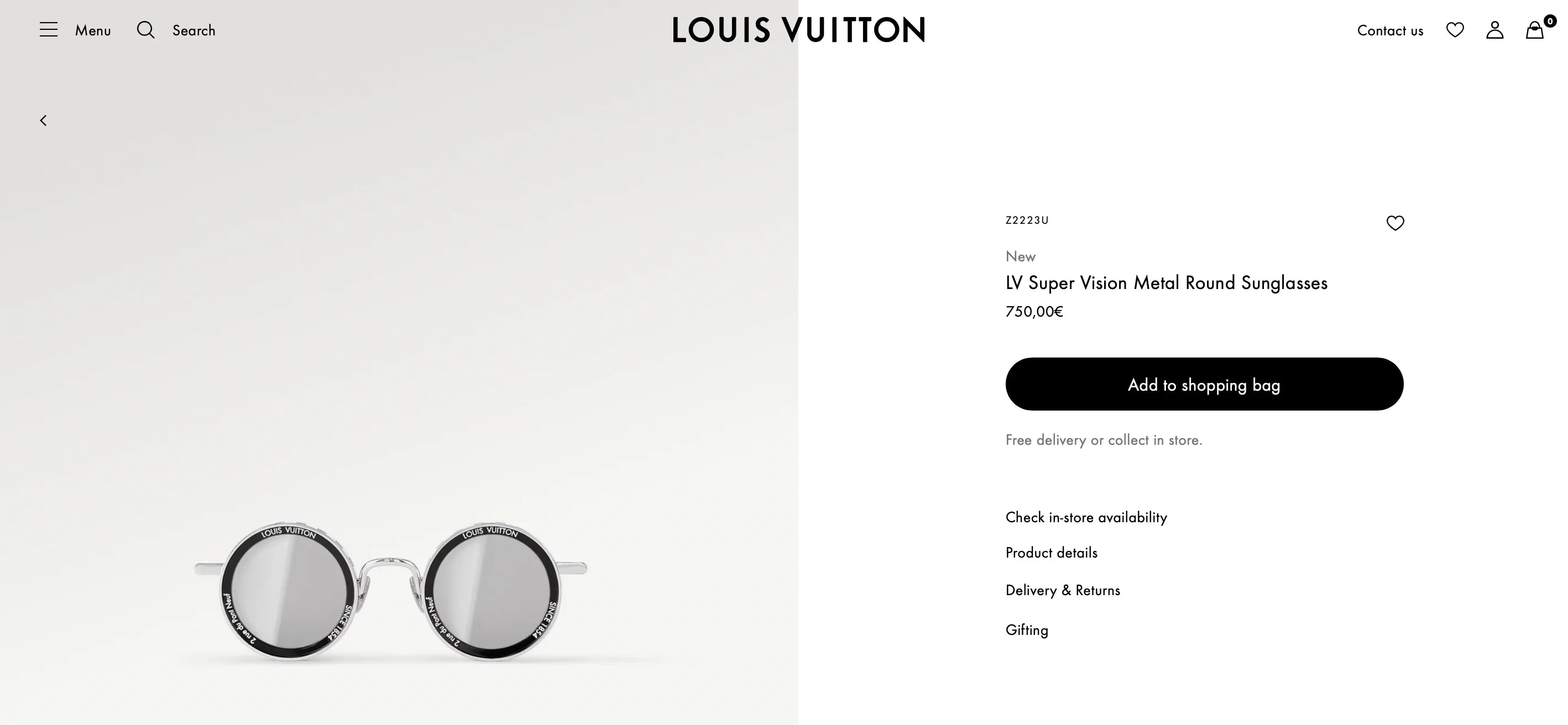 Louis Vuitton Z2223U New LV Super Vision Metal Round Sunglasses ✨