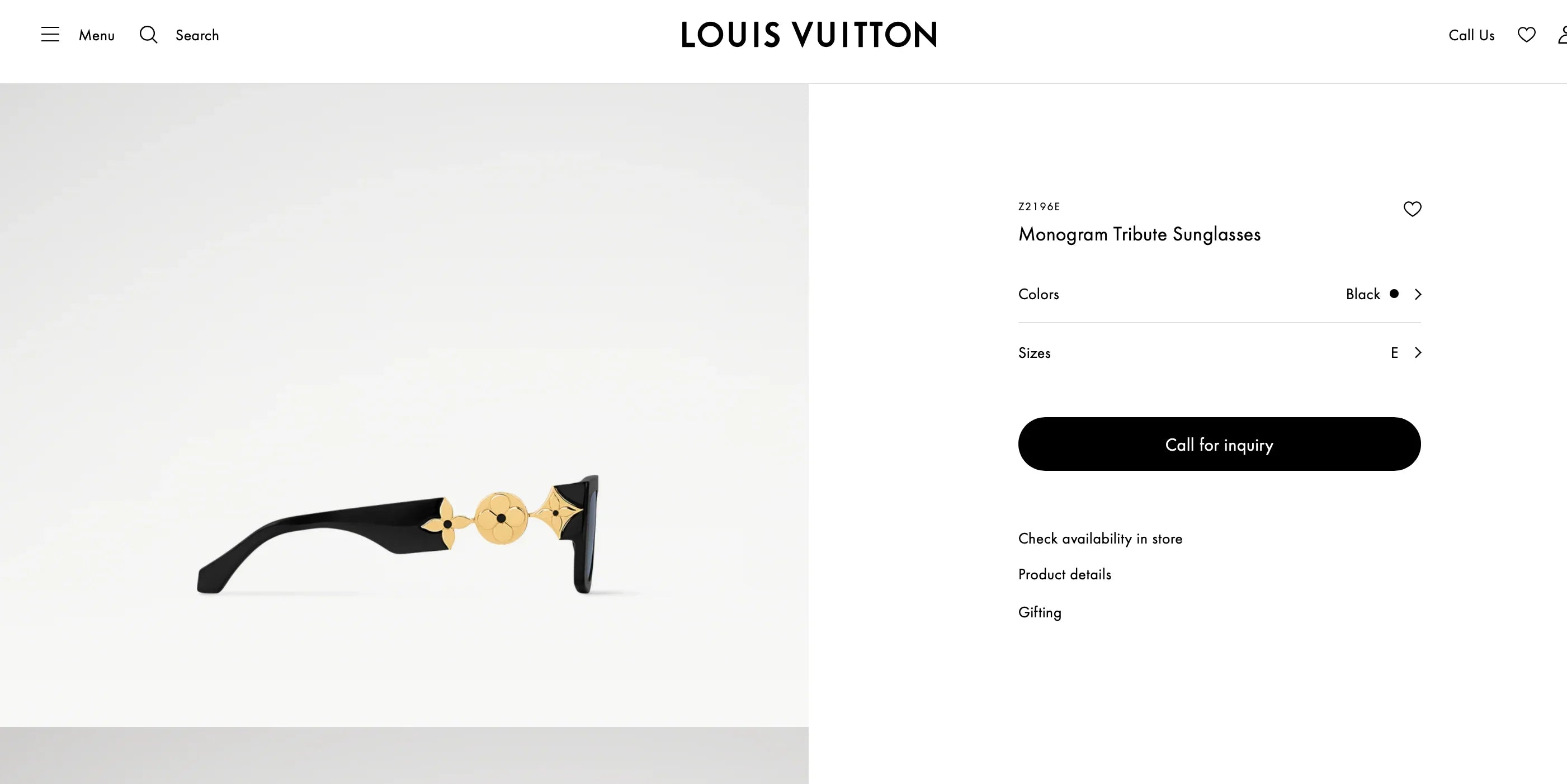 Louis Vuitton Unisex 2196E Monogram Tribute Sunglasses ✨