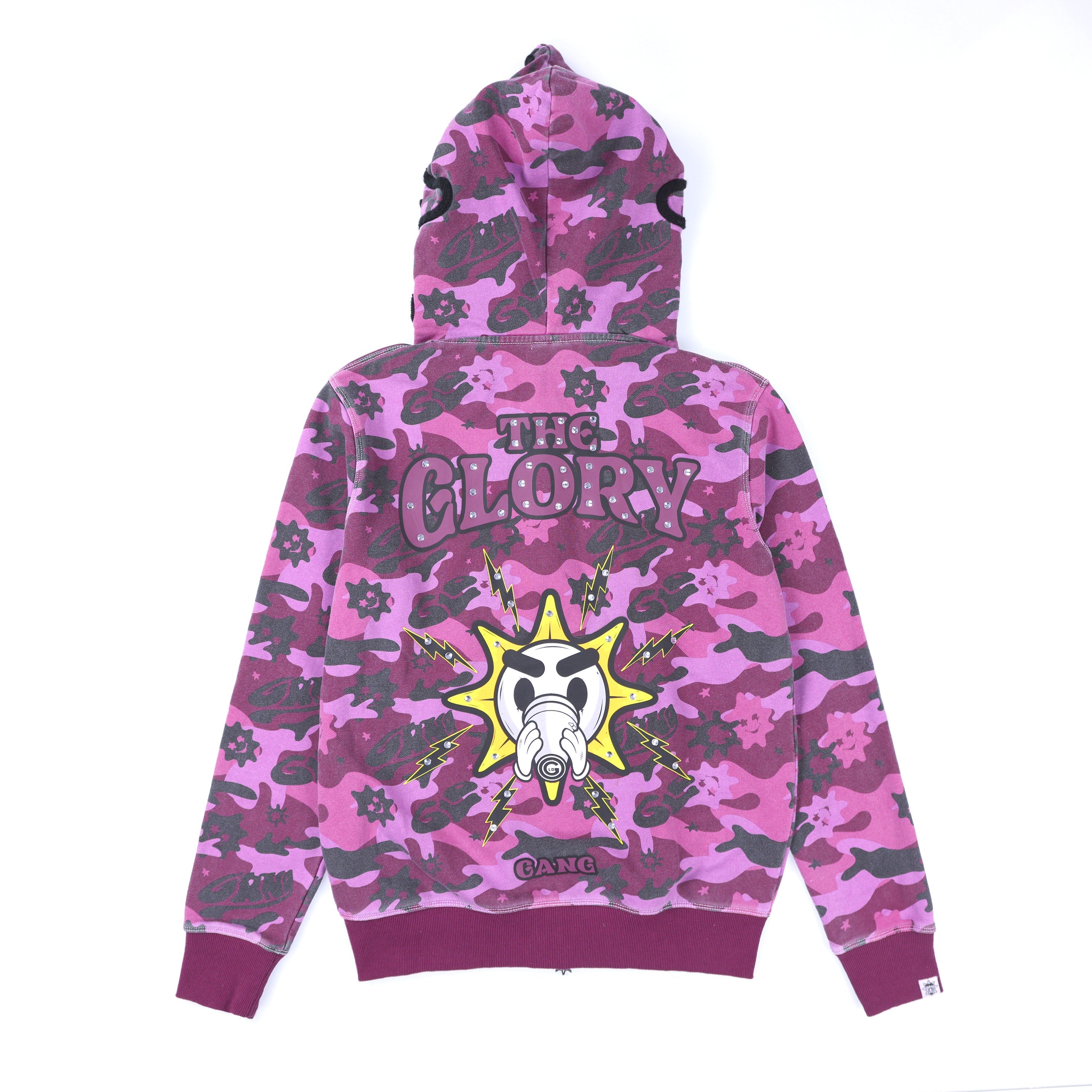 The Glory Full Zip Hoodie (Purple Wash Camo)