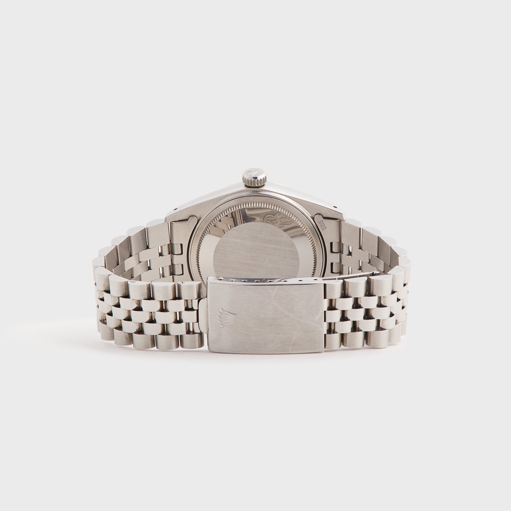 Wind Vintage Rolex Datejust Reference 16014 Silver Dial Unpolished Full Set - Silver