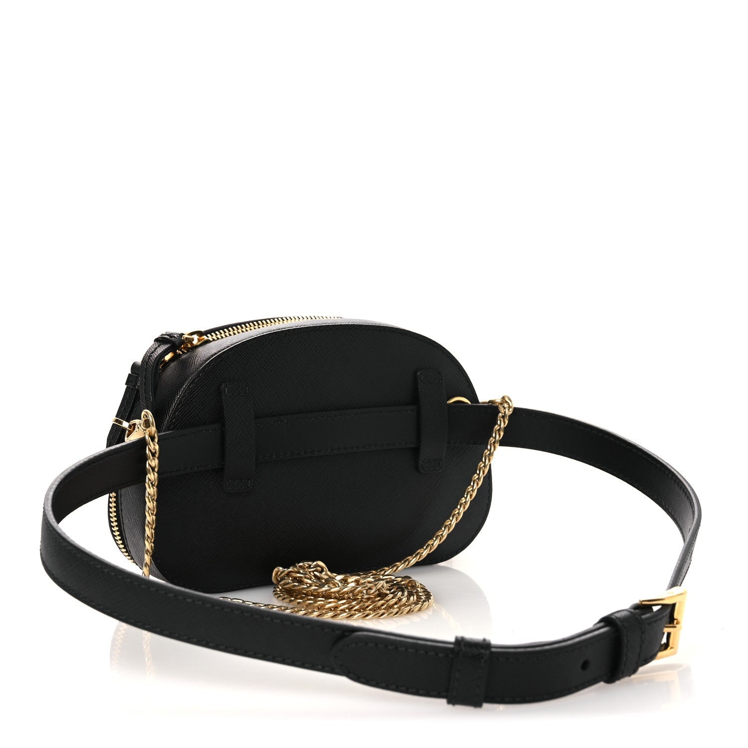 Saffiano Lux Odette Belt Bag Black