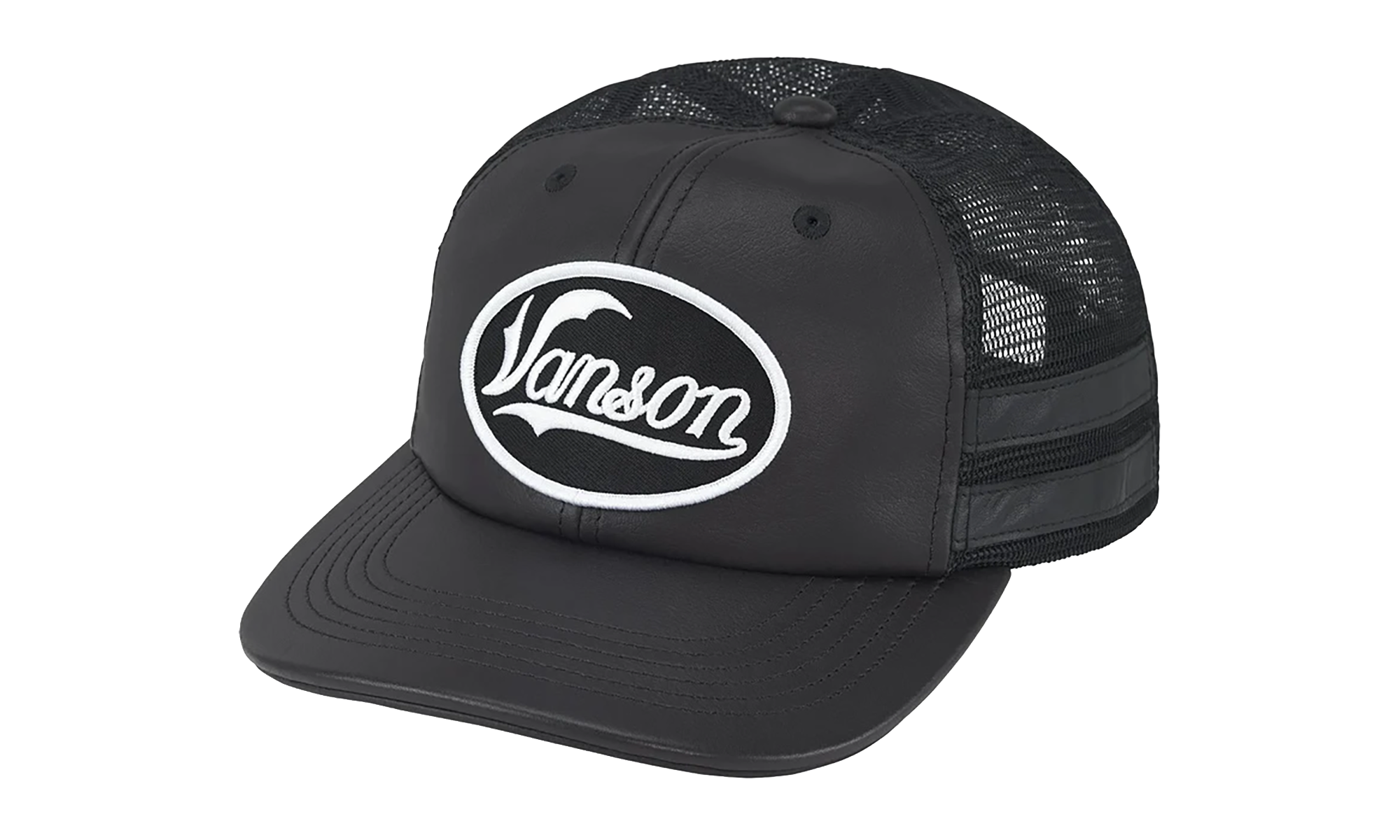 Vanson Leathers Mesh Back 6-Panel "FW25 - Black" SU27091
