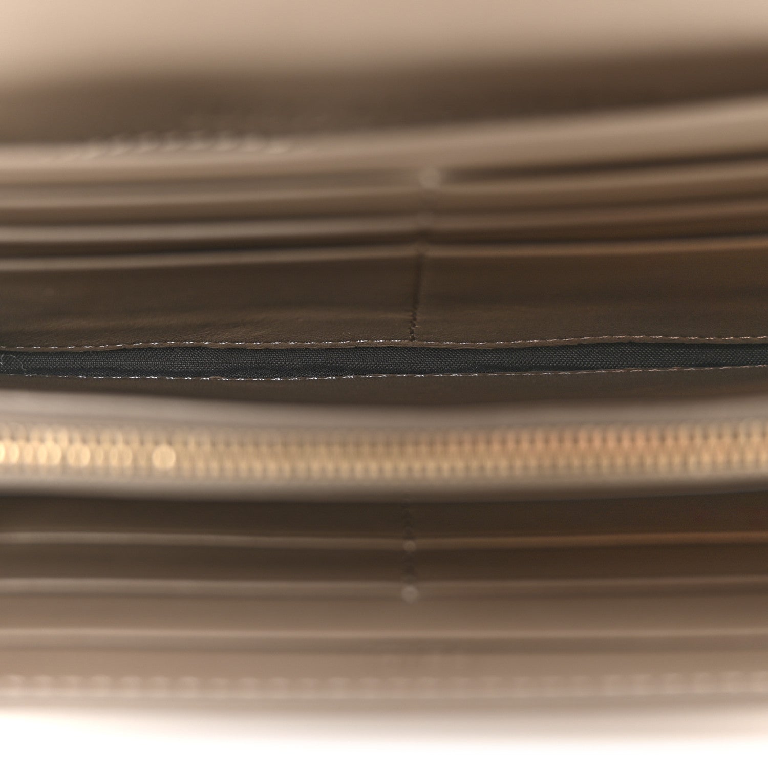 Nappa Matisse FF Embossed Continental Wallet On Chain Tortora