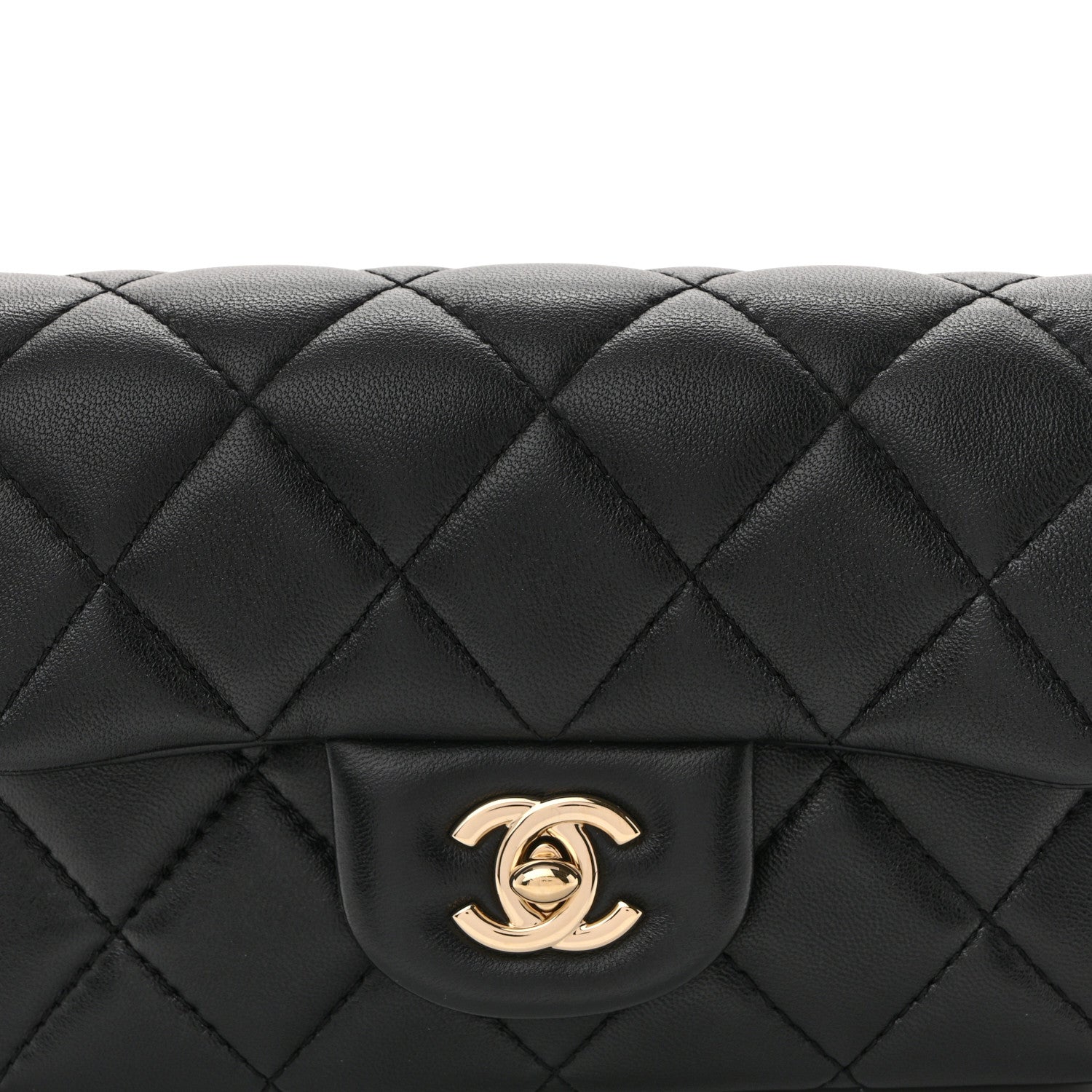 Lambskin Quilted Mini My Precious Waist Bag Black