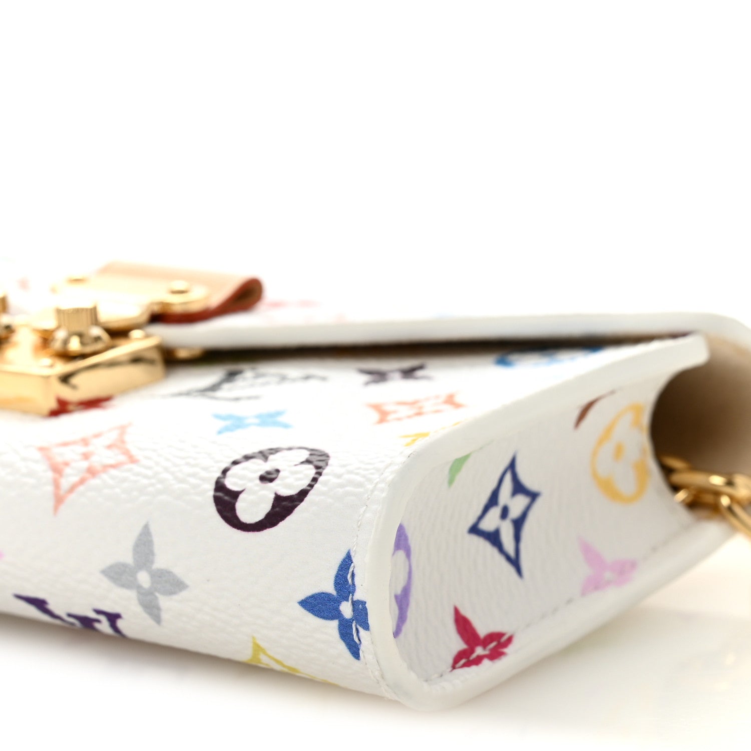 LV X TM Monogram Multicolor Pouch Metis Belt White White