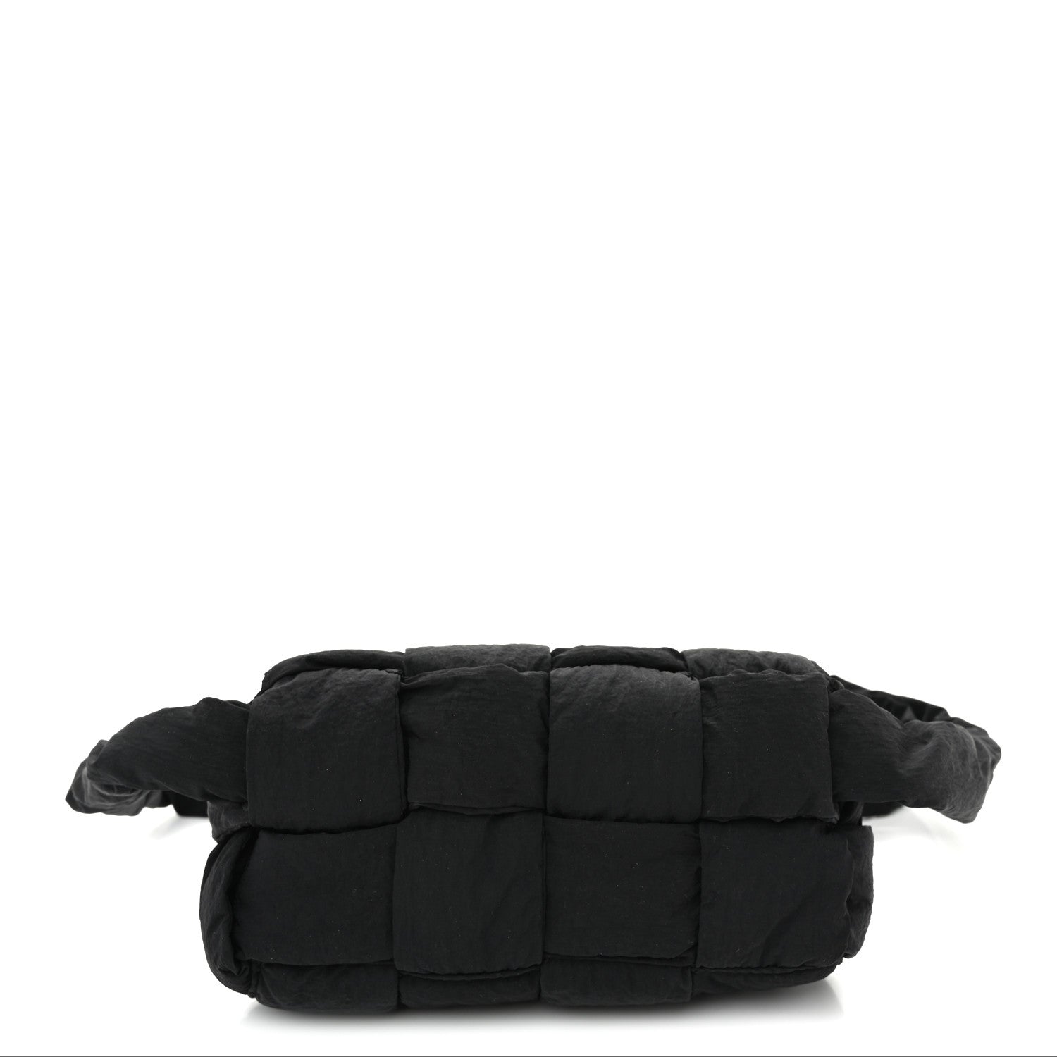 Nylon Intrecciato Padded Tech Mini Cassette Belt Bag Black