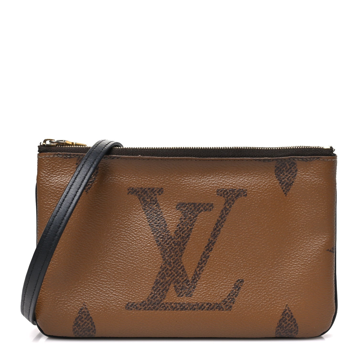 Reverse Monogram Giant Double Zip Pochette