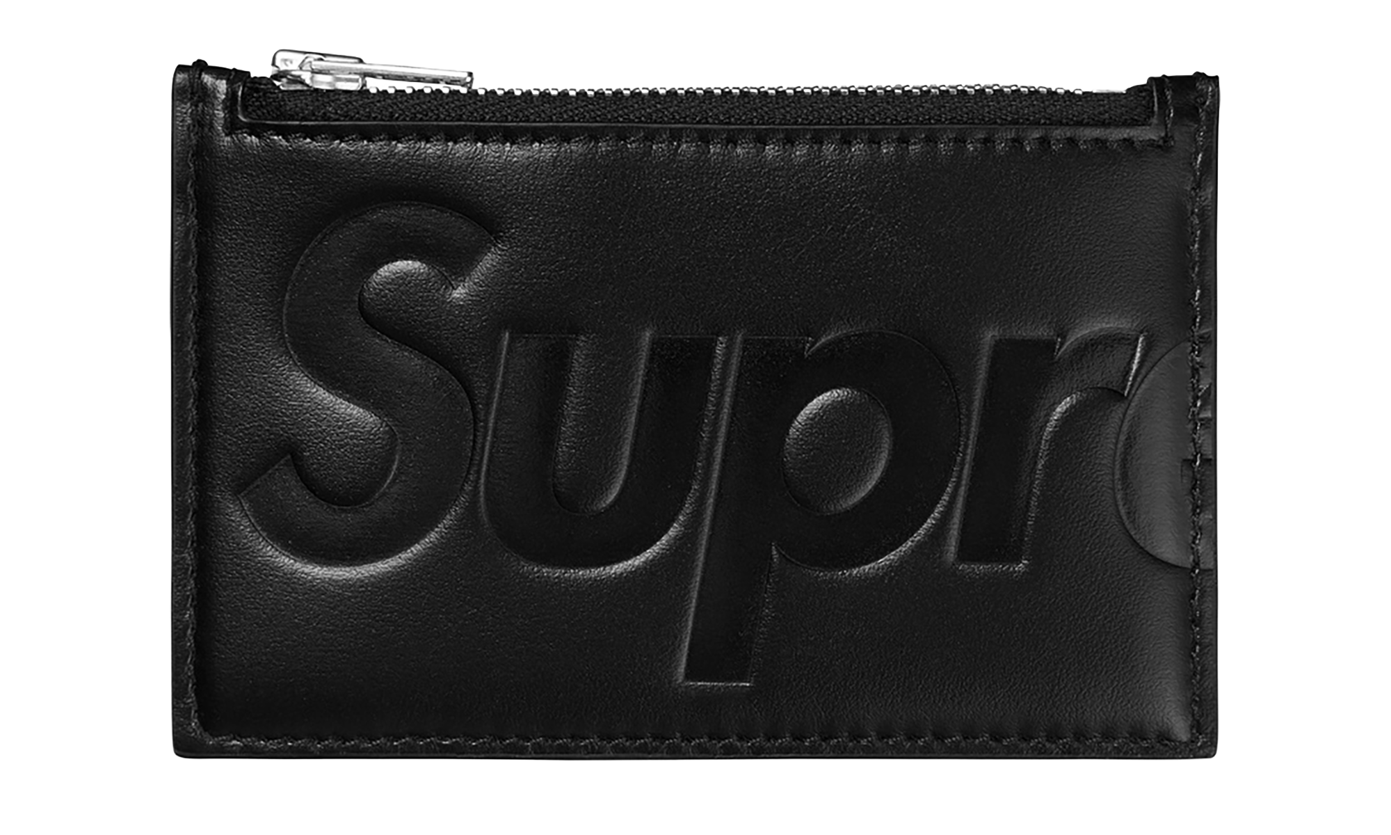 Leather Zip Card Holder "FW25 - Black" SU27093