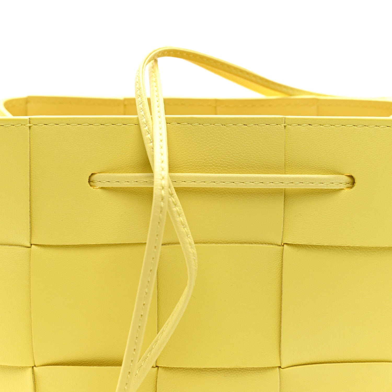 Lambskin Maxi Intrecciato Small Cassette Crossbody Bucket Bag Sherbert