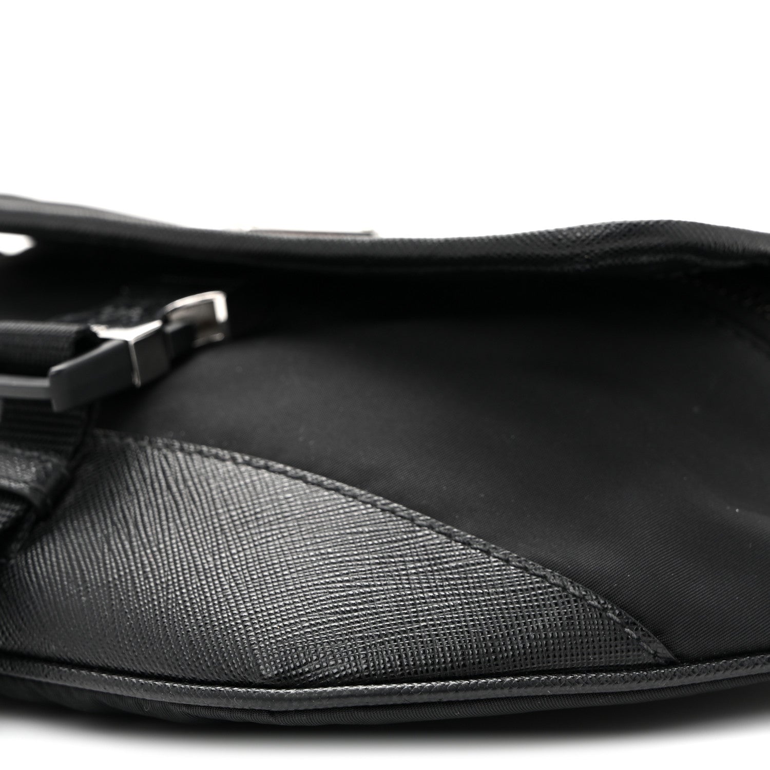 Re-Nylon Saffiano Sling Bag Black