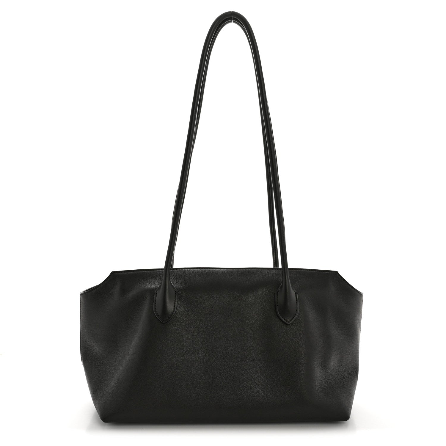 Grained Calfskin Terrasse Bag Dark Brown