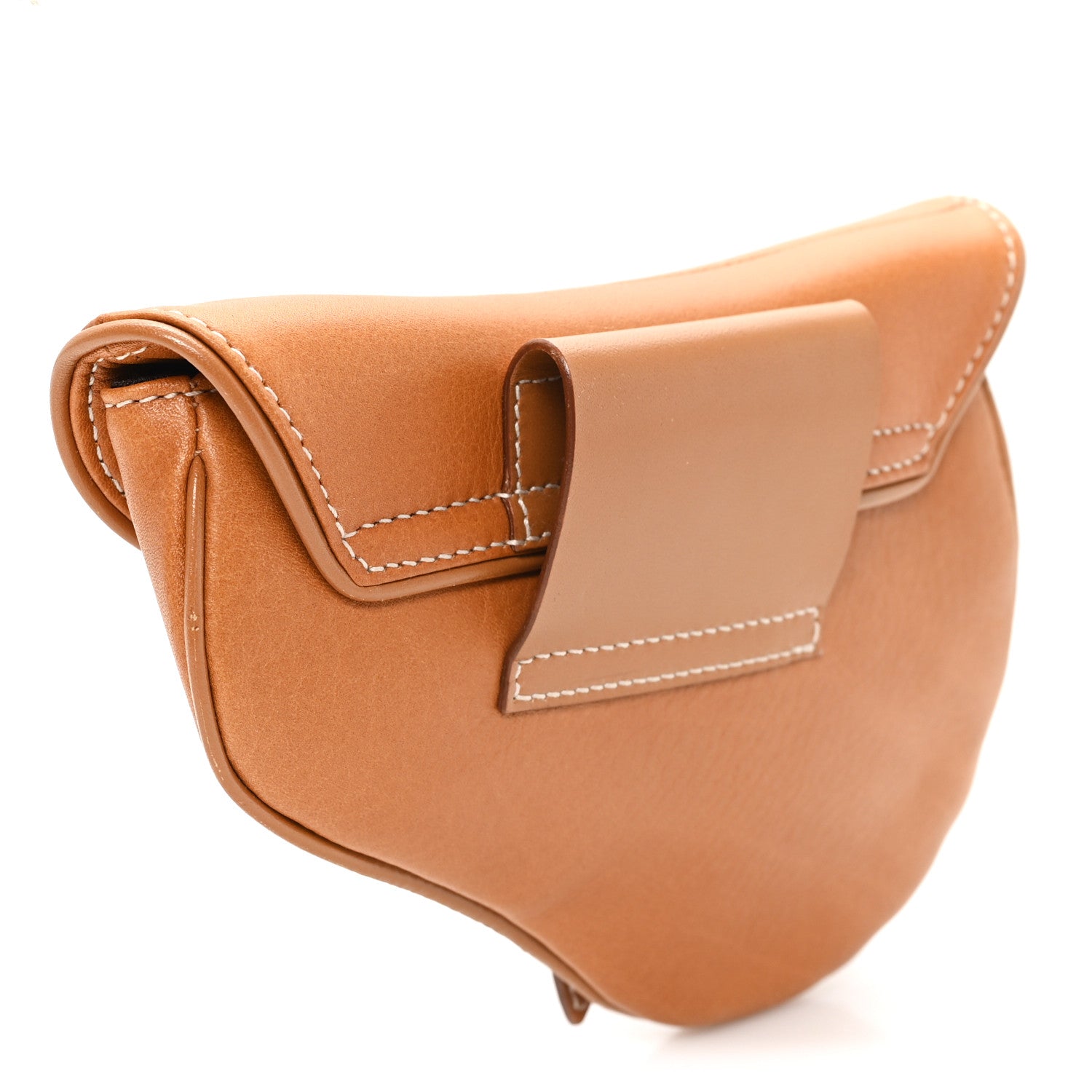 Calfskin Saddle Belt Bag Tan