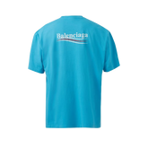 Balenciaga T-Shirt Political Campaign Bleu clair