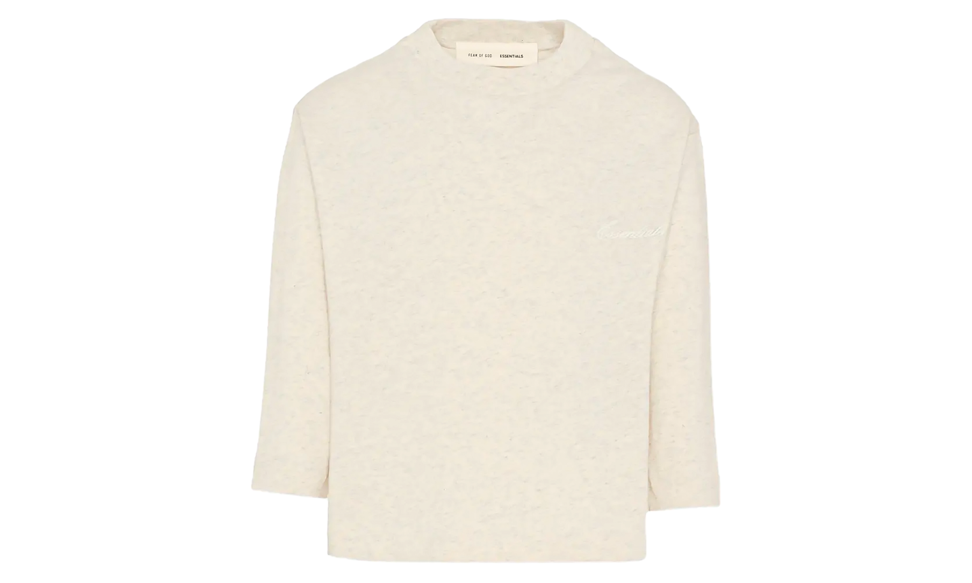 Essentials Embroidered Classic Long Sleeve Tee GS "Oatmeal Heather" 785HO251361K