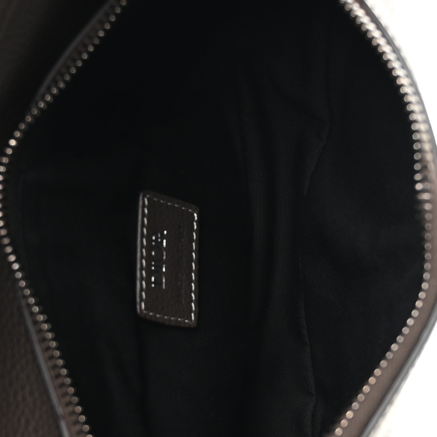 Grained Calfskin Mens Saddle Bag Ebony