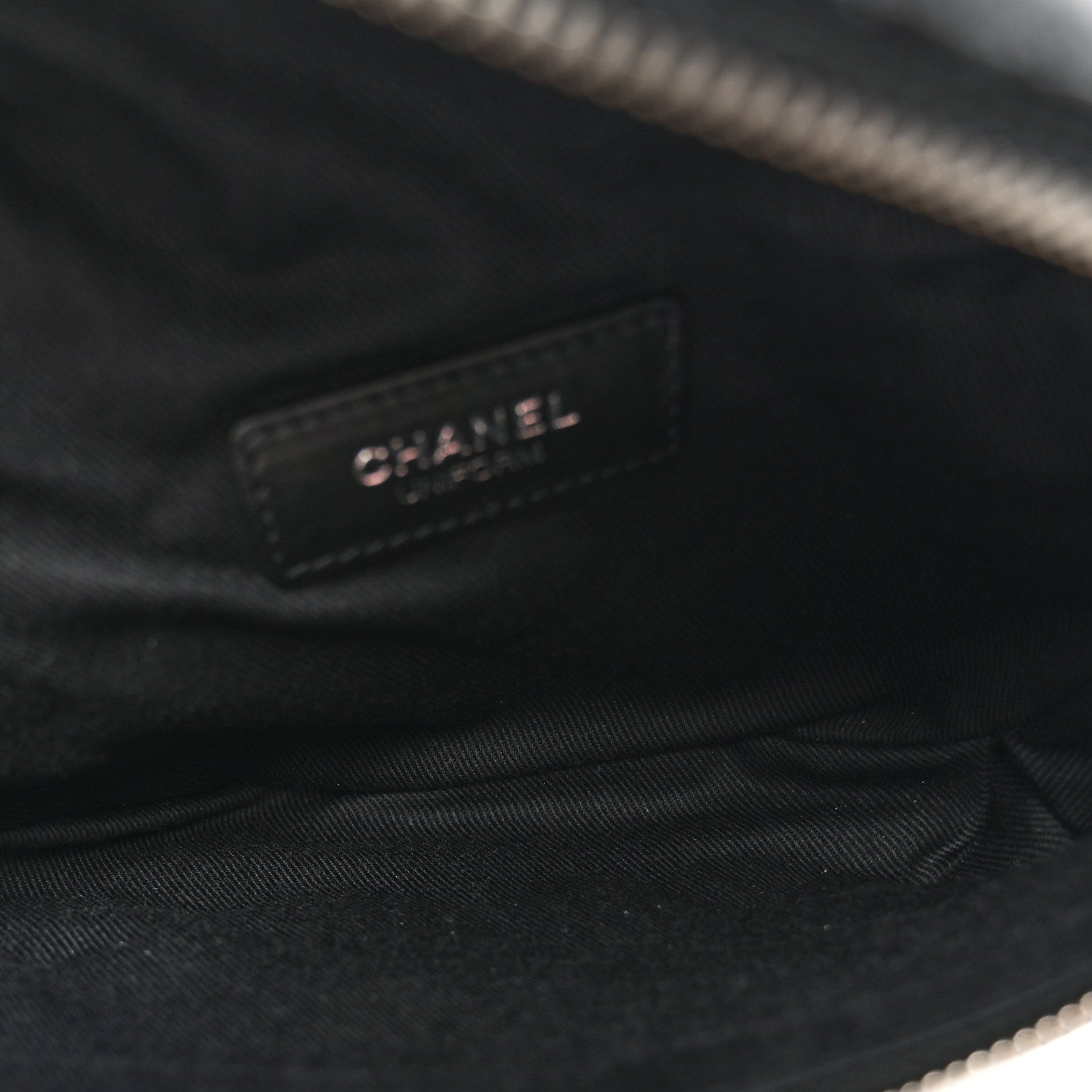 Calfskin Quilted Uniform Waist Belt Bag Black