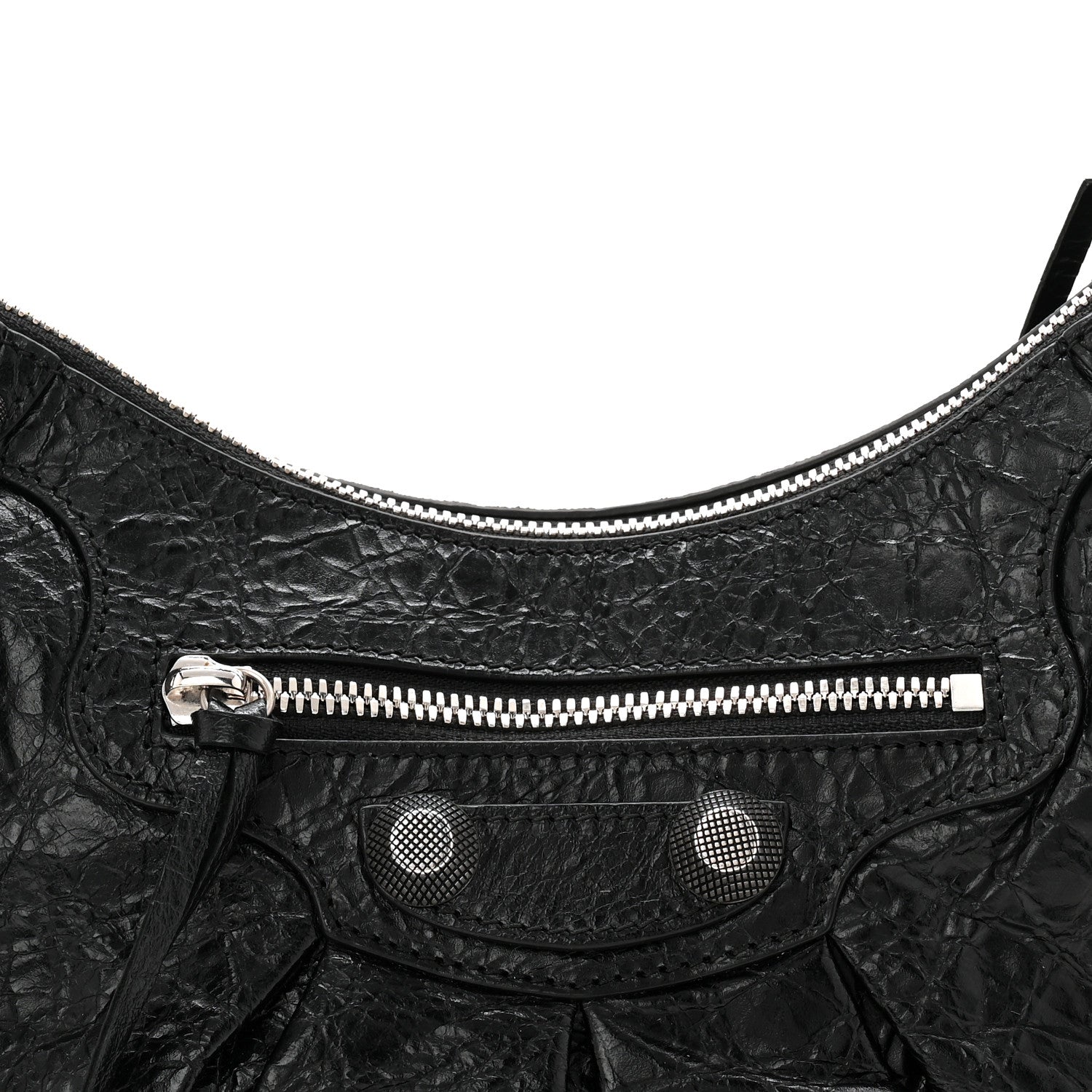 Agneau Arena Small Le Cagole Shoulder Bag Black