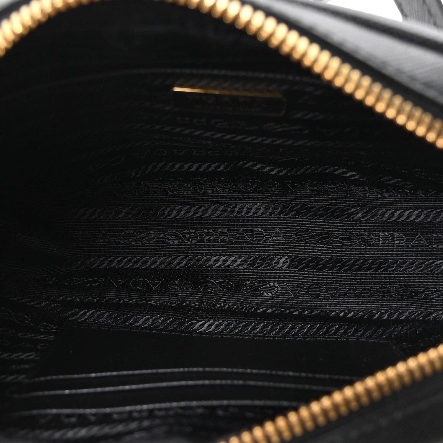 Saffiano Lux Metal Belt Bag Black