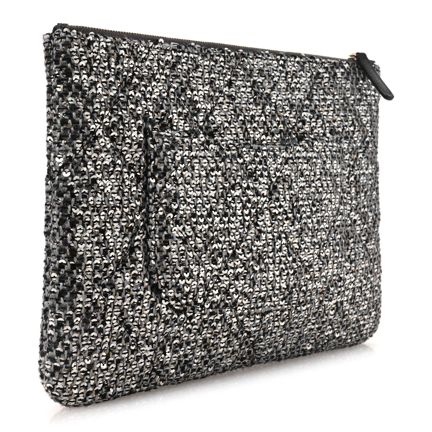 Sequins Medium 19 Pouch Silver