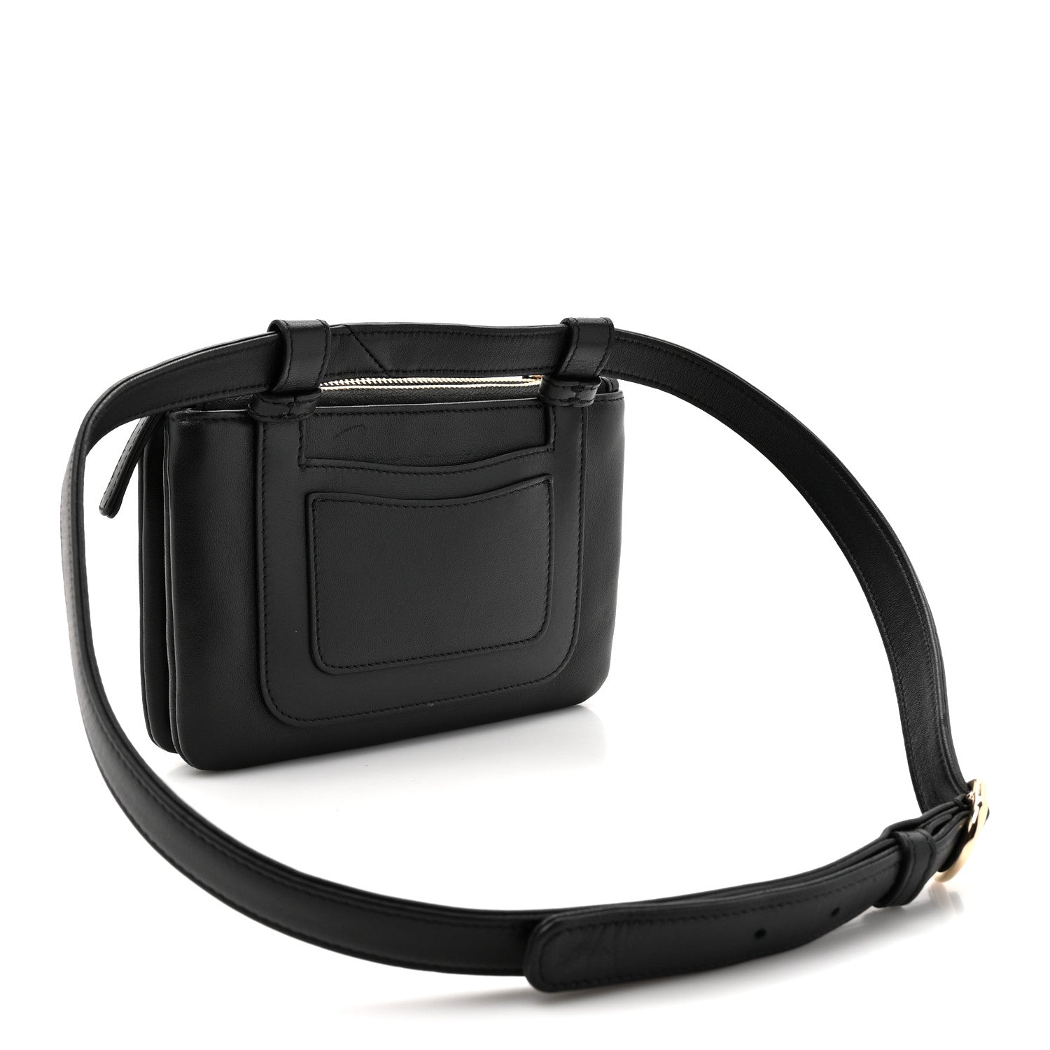 Lambskin CC Mania Waist Belt Bag Black