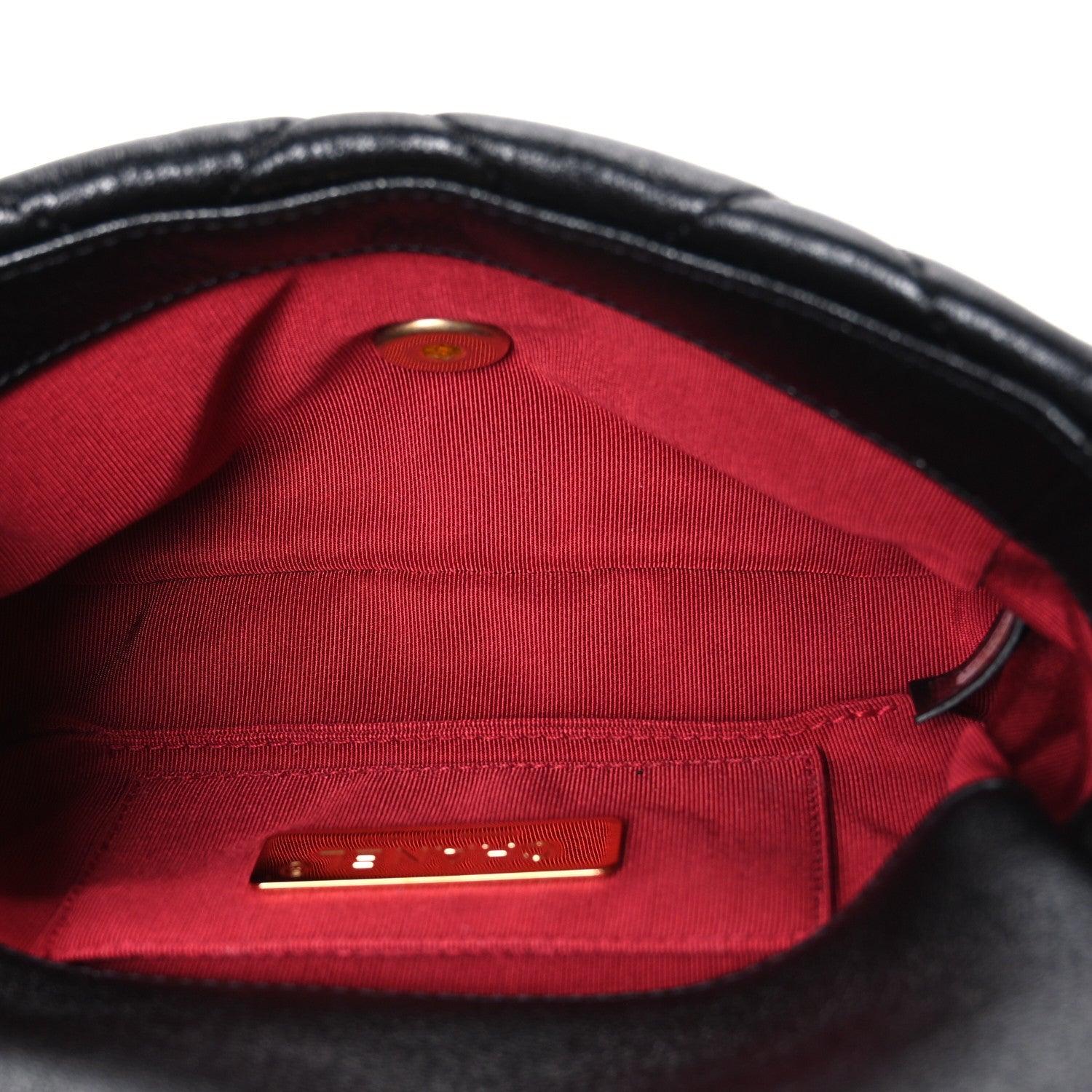 Goatskin Quilted Chanel 19 Waist Bag Black