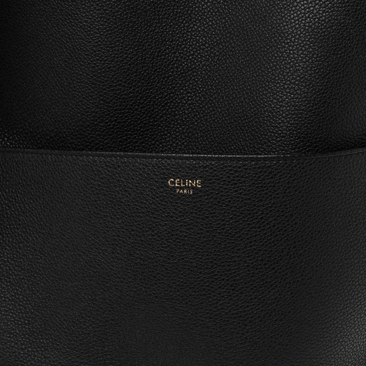 Soft Grained Calfskin Sangle Bucket Bag Black
